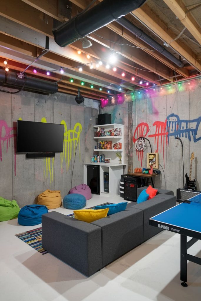 84 Wonderful Unfinished Basement Ideas – Rhythm of the Home
