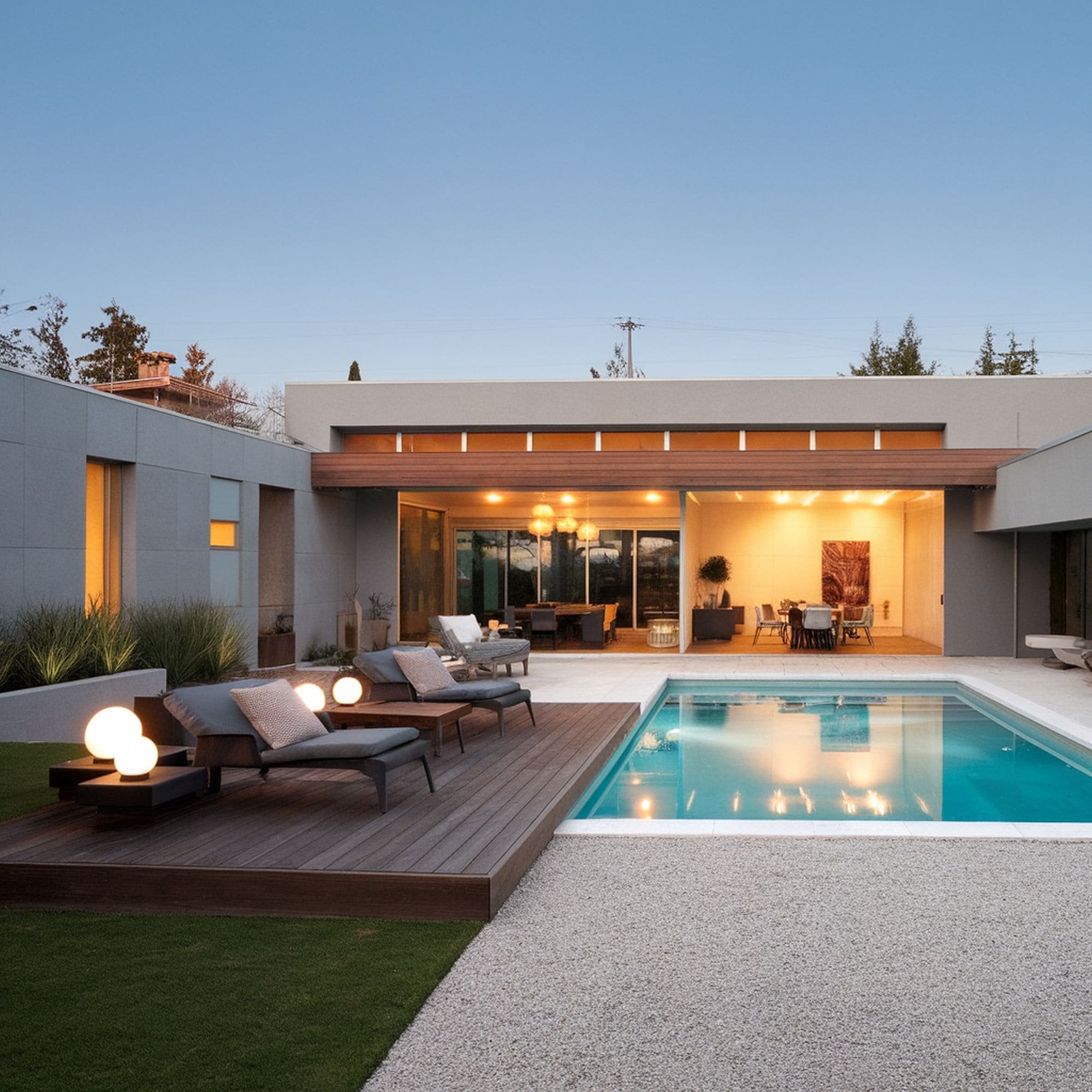 15 Modern Pool Deck Ideas For a 21st Century Home – Rhythm of the Home - Contemporary Pool Deck Ideas