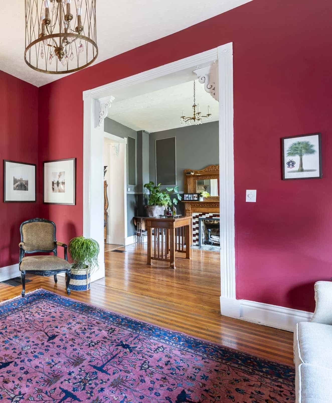 Red and Purple Living Room