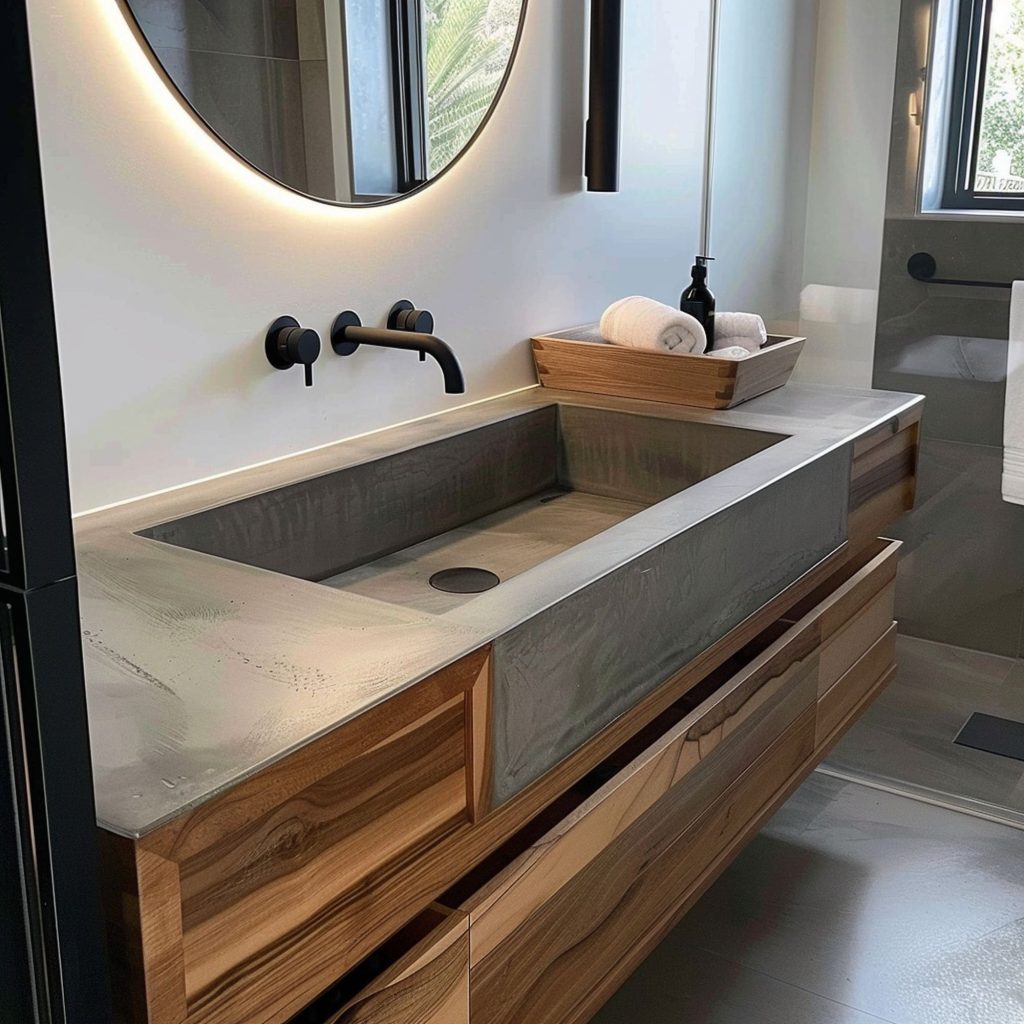 12 Strong Concrete Sink Ideas – Rhythm of the Home