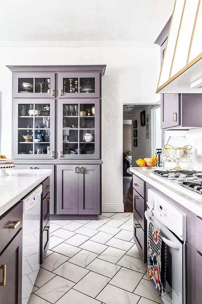 Pale Purple Pastel Kitchen
