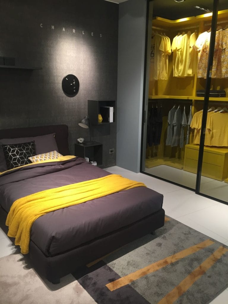 Yellow and Black Bedroom