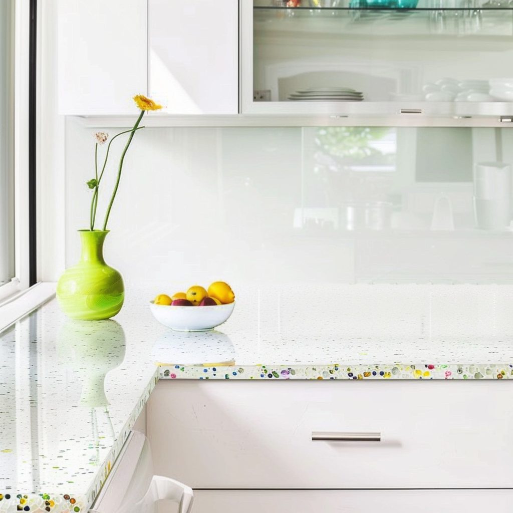 15 Gorgeous Recycled Glass Kitchen Countertops – Rhythm of the Home