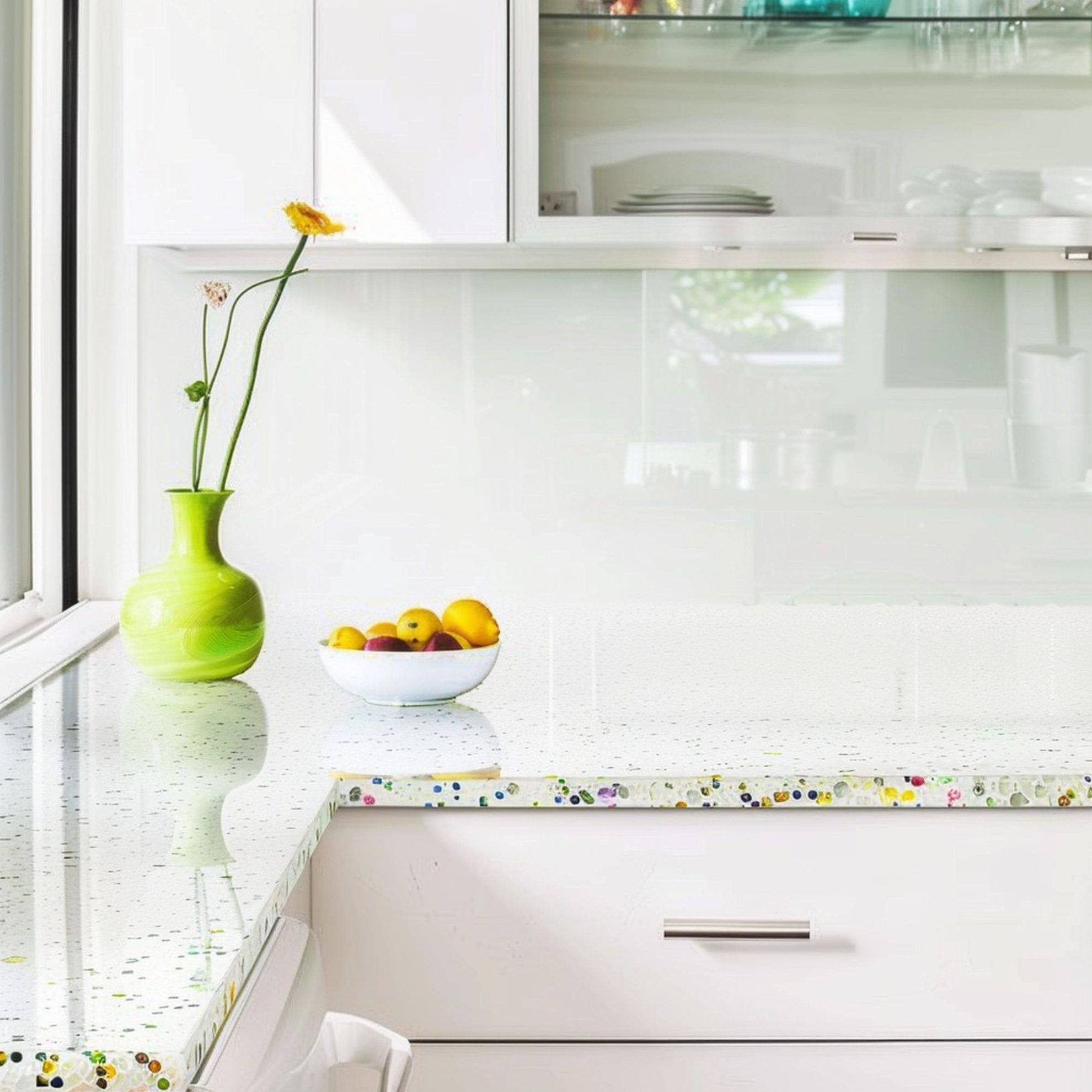 15 Gorgeous Recycled Glass Kitchen Countertops – Rhythm of the Home