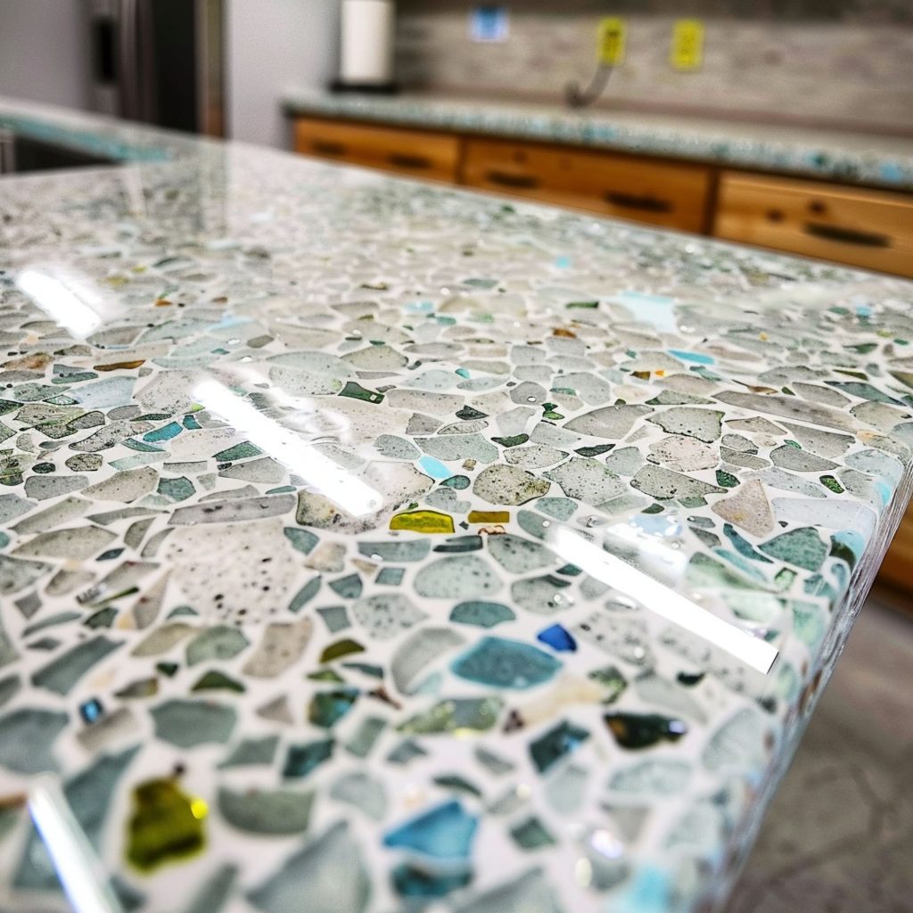 15 Gorgeous Recycled Glass Kitchen Countertops – Rhythm of the Home