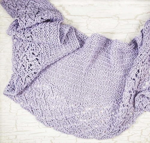 Solstice Shawl Knitted With Cotton