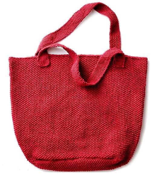 Strawberry Seed Tote Bag Knitted With Cotton