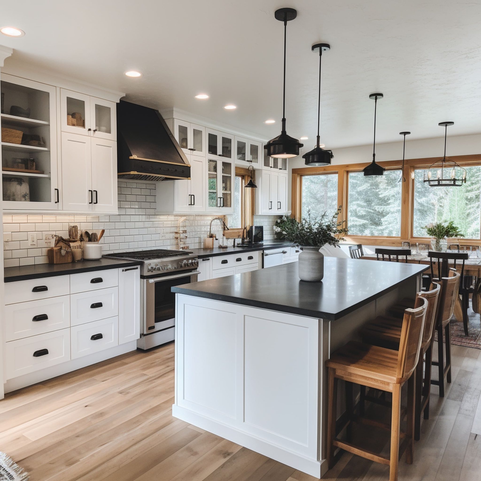 The 6 Best Cabinet Colors For Black Countertops Rhythm Of The Home   2 A Modern Farmhouse Kitchen With Black Countertops And White Cabinets 2048x2048 