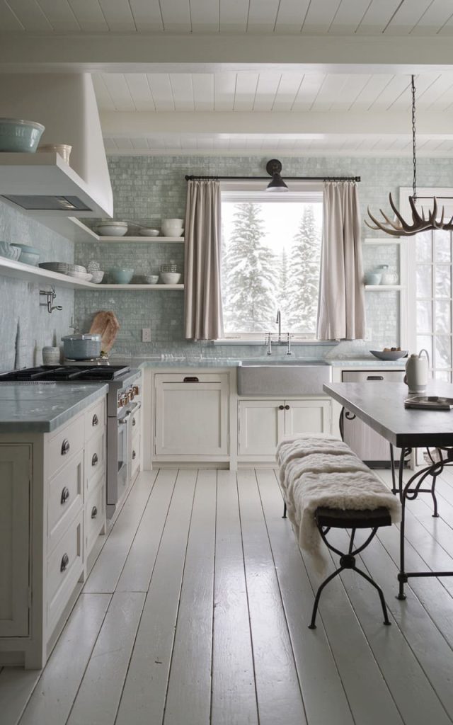 70 Beautiful Green Granite Countertops You’ll Love – Rhythm of the Home - Granite Countertops In Scandinavian Beach Apartment Design