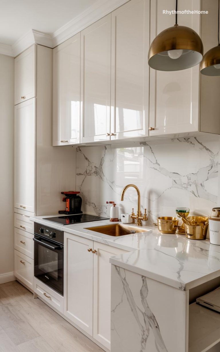 Stunning Textured Apartment Marble Technology Decor image
