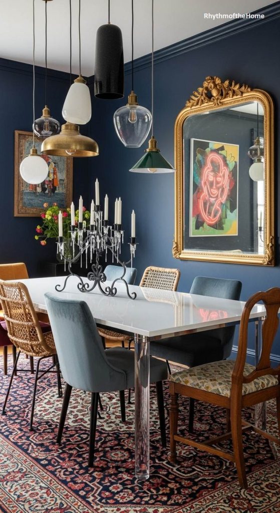 100 Eclectic Style Rooms Ideas - Rhythm of the Home - Eclectic Minimalist Dining Room