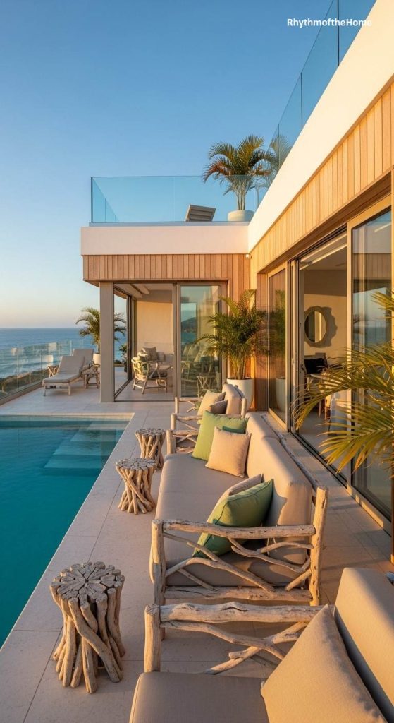 Stunning Warm Coastal Penthouse Interior Design image