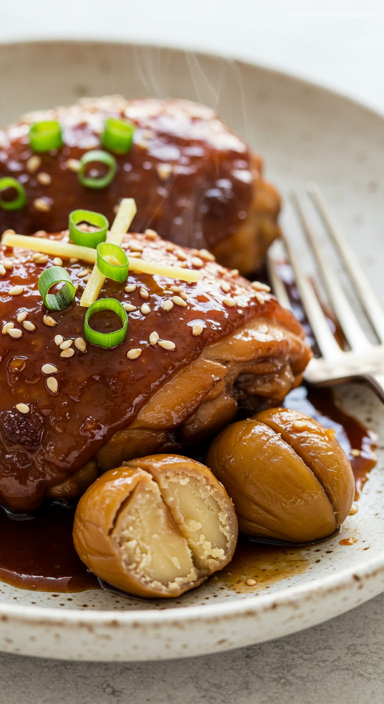 Braised Chestnut Chicken with Ginger and Soy – Rhythm of the Home