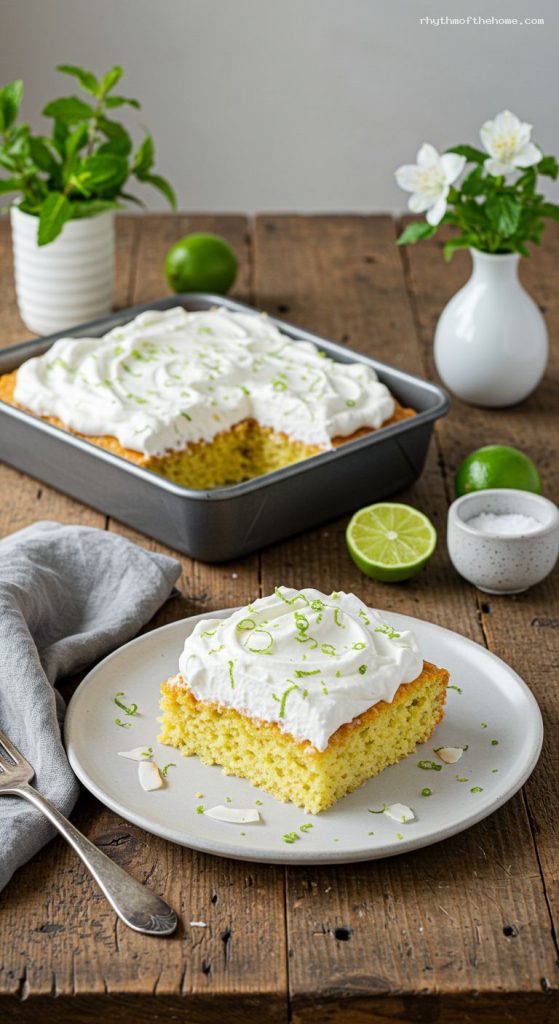 CoconutLime Tres Leches Poke Cake Rhythm of the Home