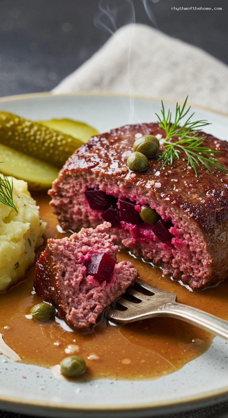 Biff à la Lindström with Rosy Beef Patties and Pickles – Rhythm of the Home