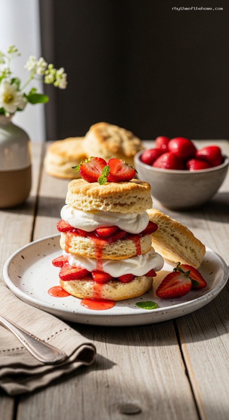 Classic Strawberry Shortcake with Fresh Berries and Cream – Rhythm of ...