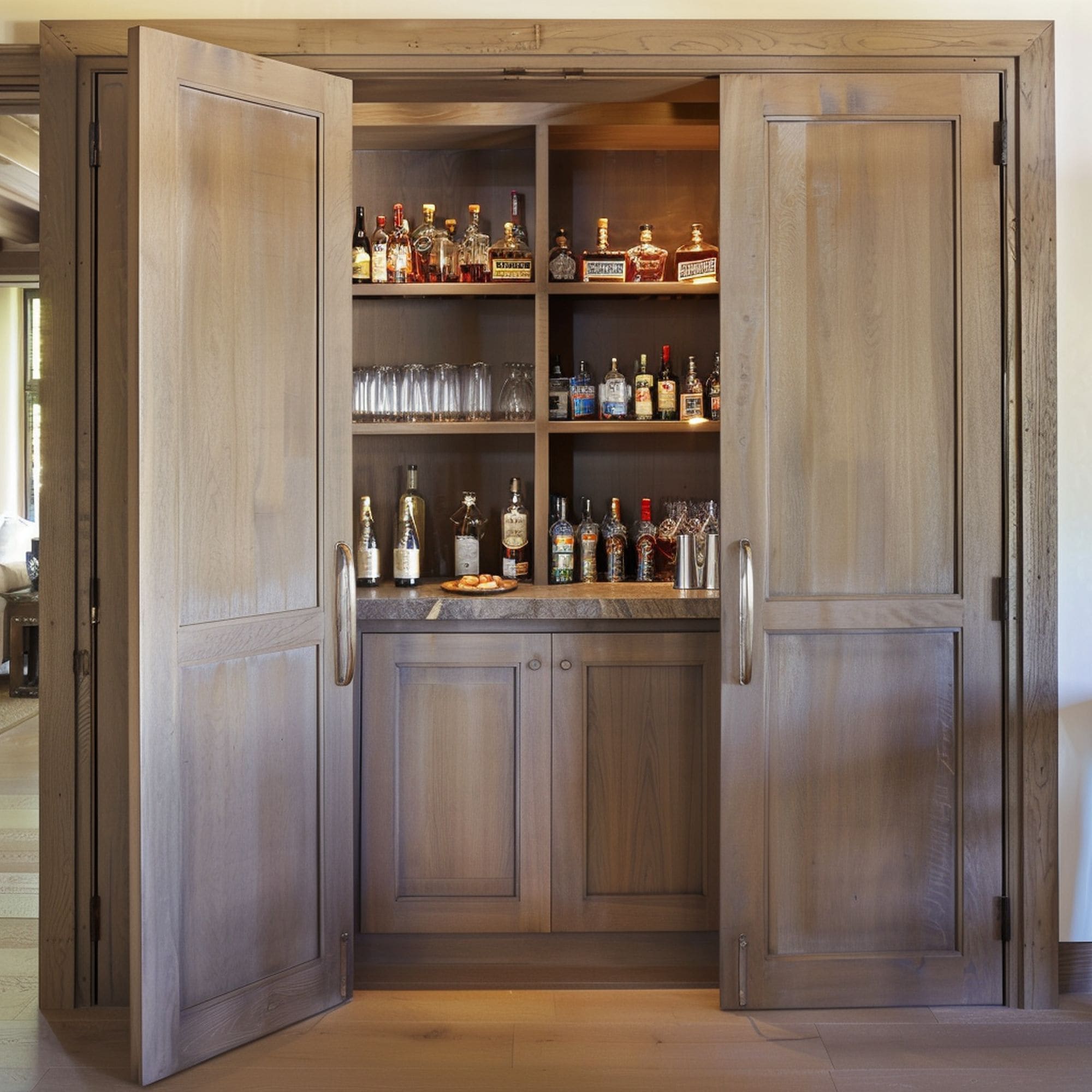 Hidden Home Bar