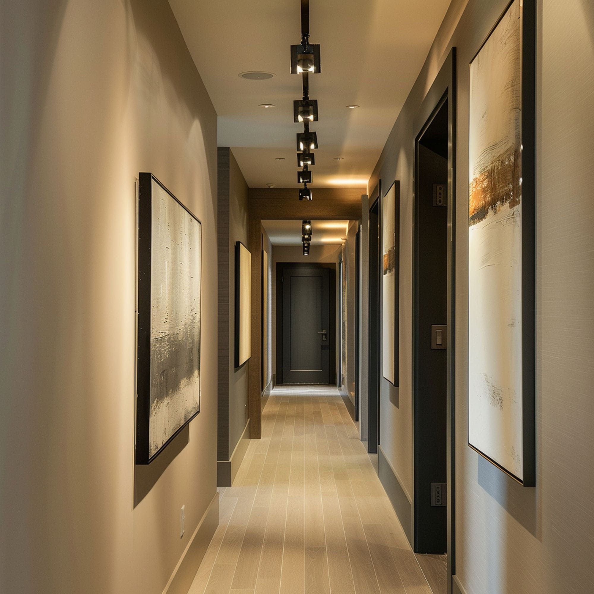 Hallway Featuring Wall Art