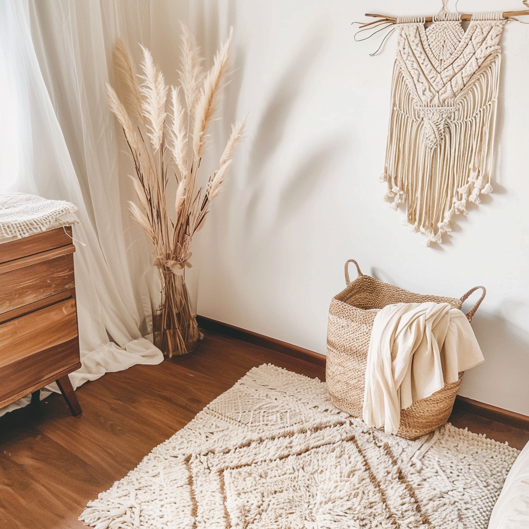 Pampas Grass in Bohemian Room