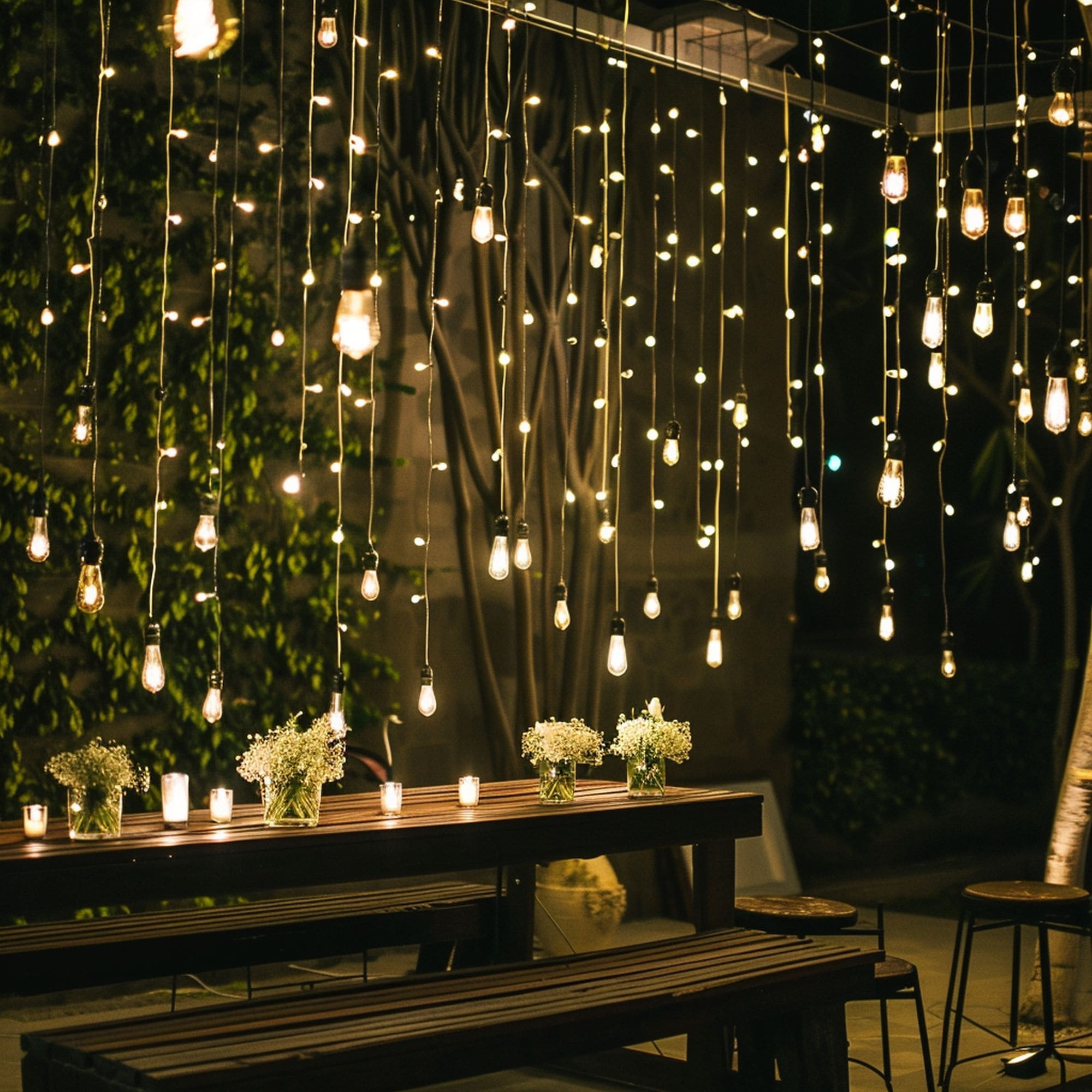 Edison Light Bulbs Backdrop