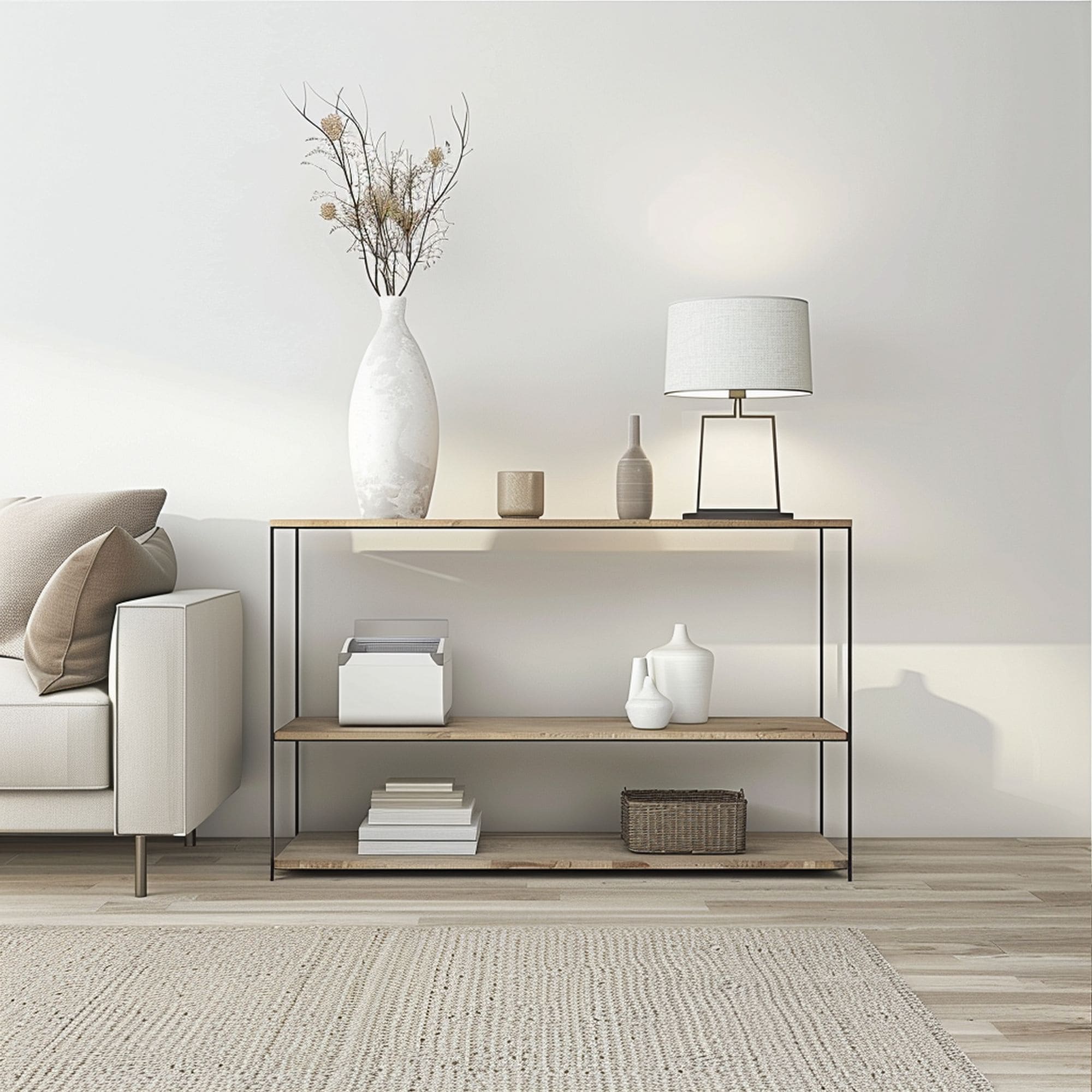 Minimalist Living Room Shelving Unit
