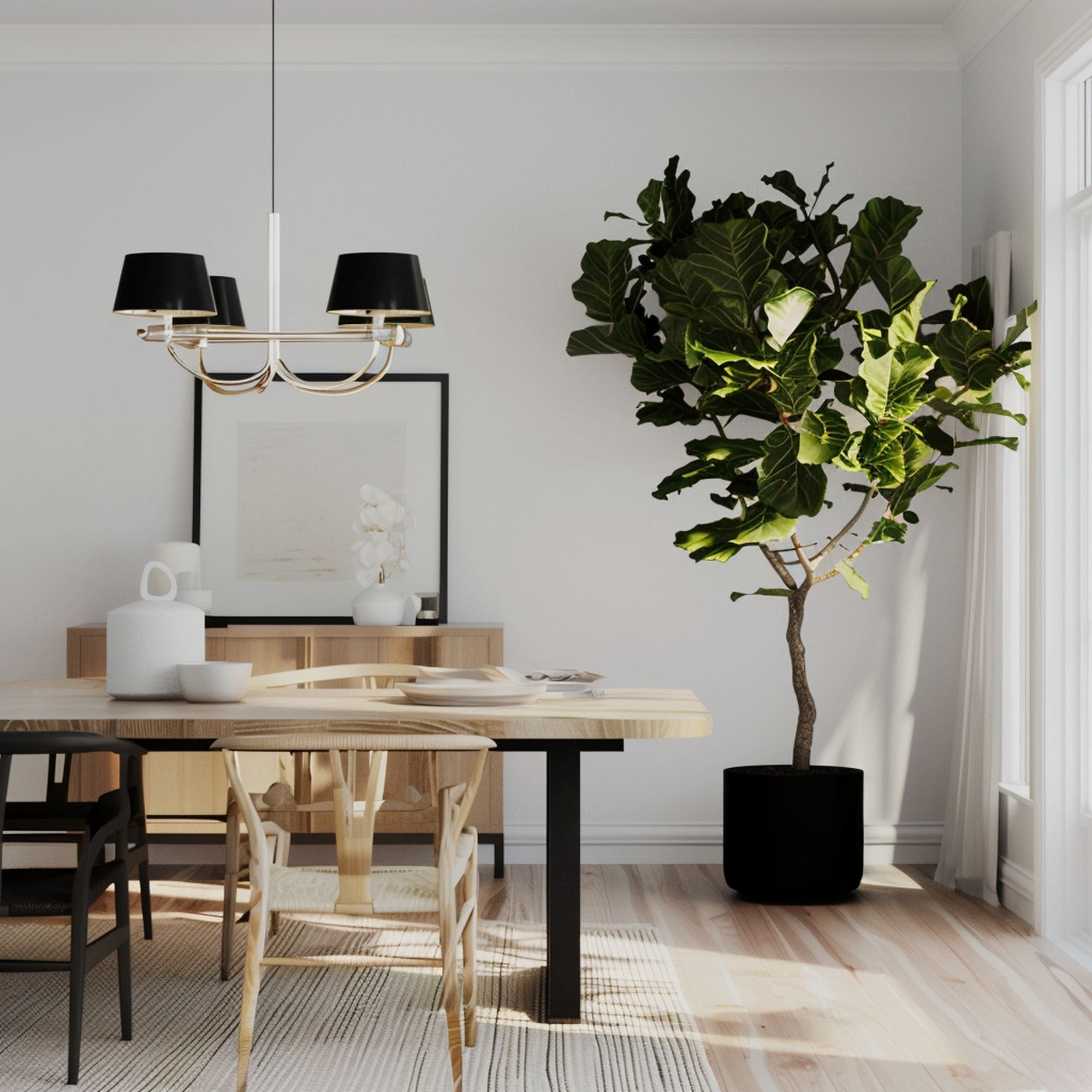 Indoor Tree in Dining Room