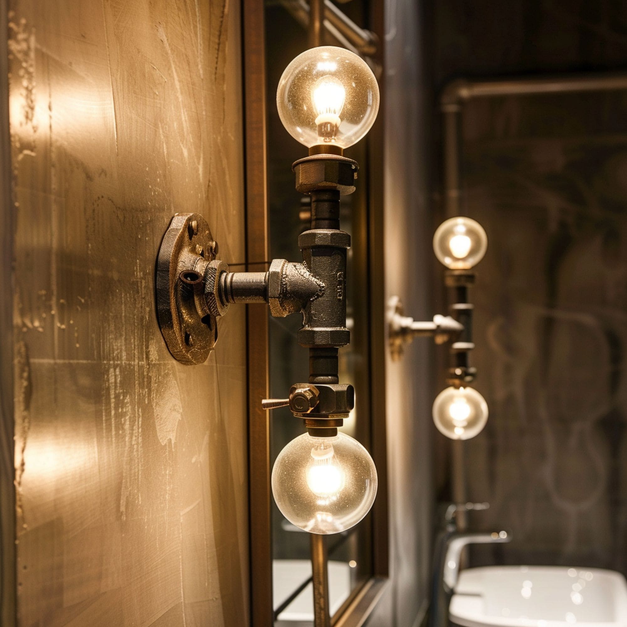 Industrial Lighting in the Bathroom