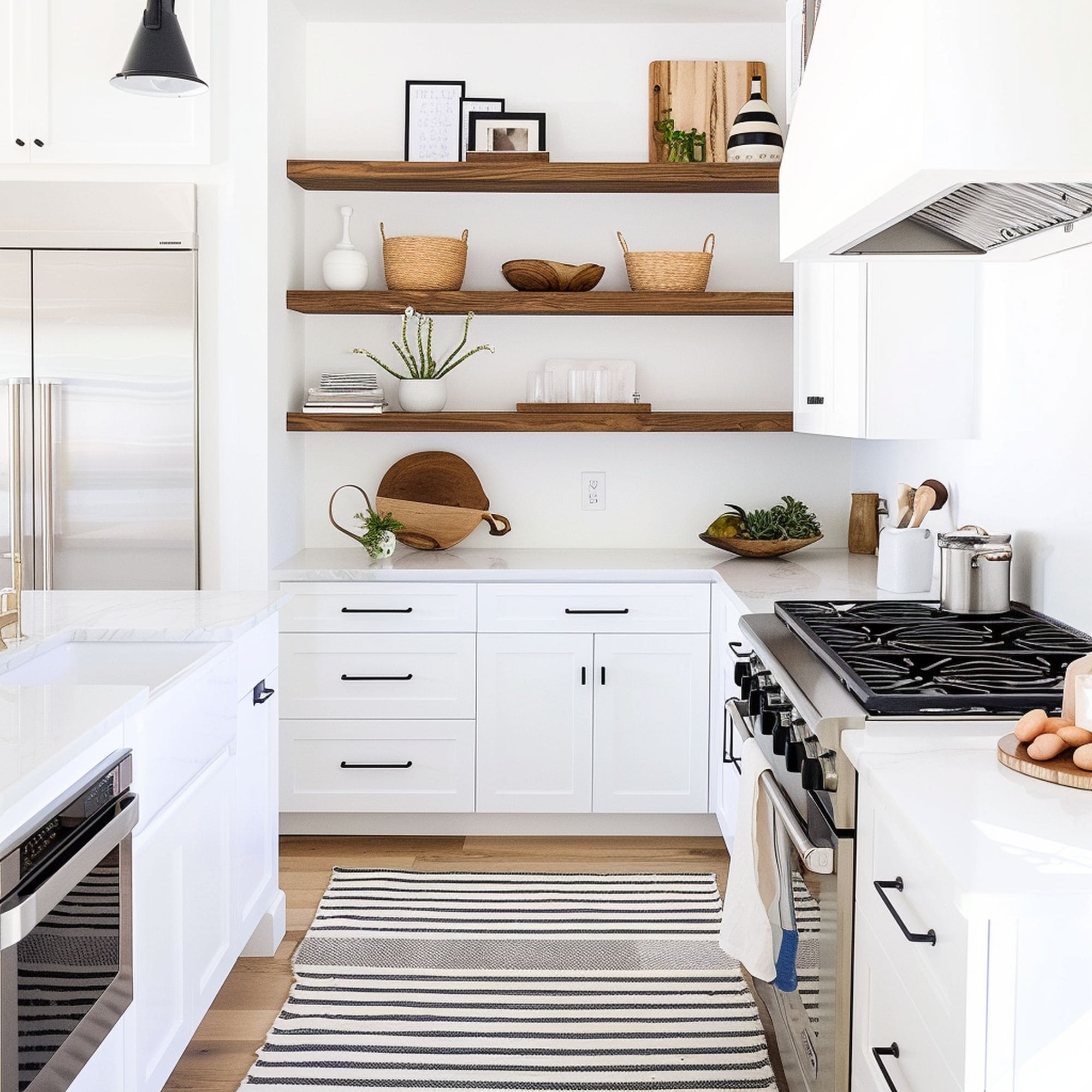 Casual Sophisticated White Kitchen