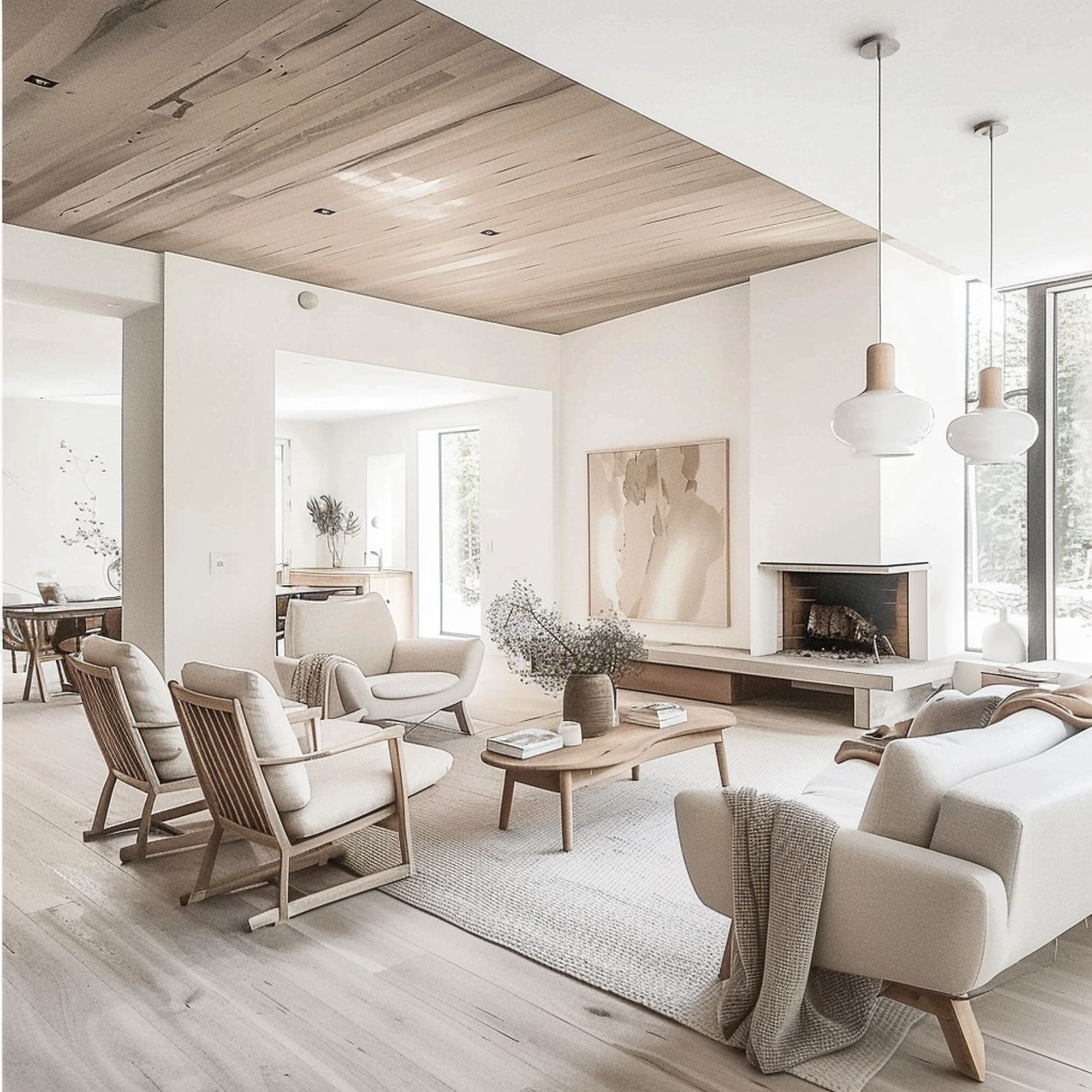 Minimalist Open Space Living Room