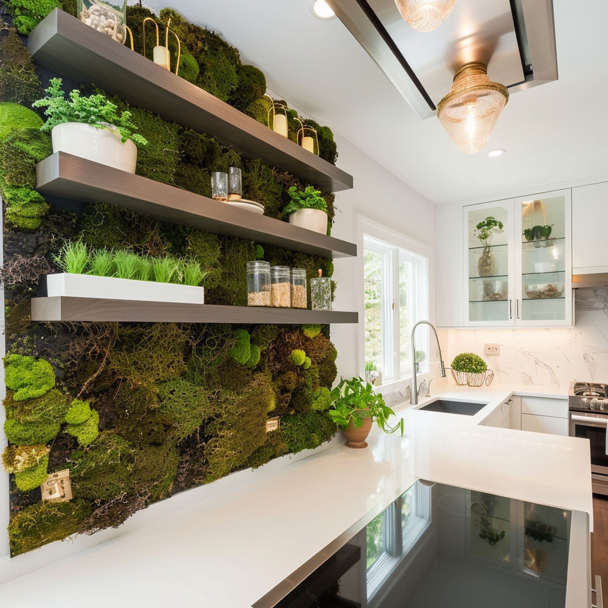 Moss Wall in the Kitchen