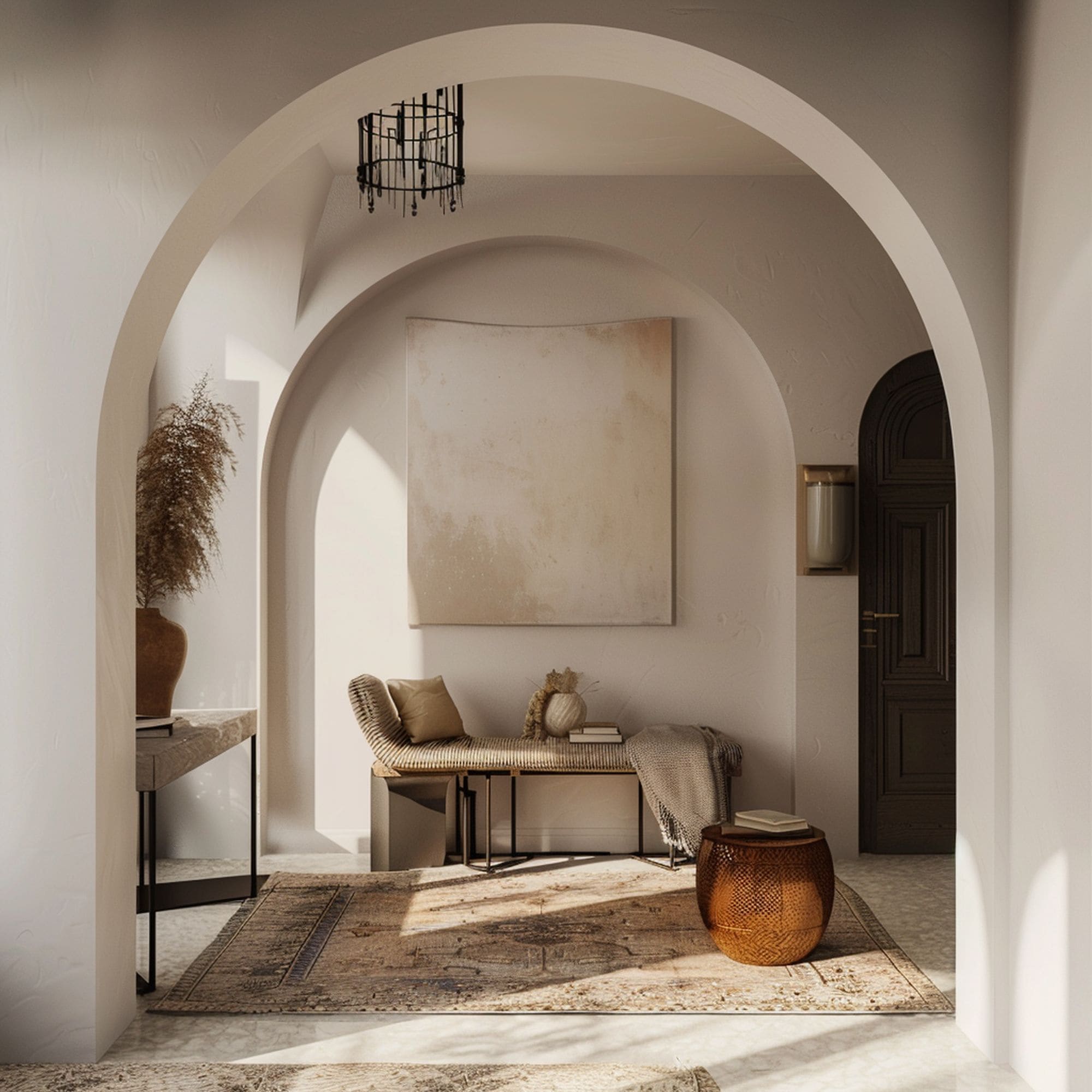 Moroccan Inspired Archways in the Entryway