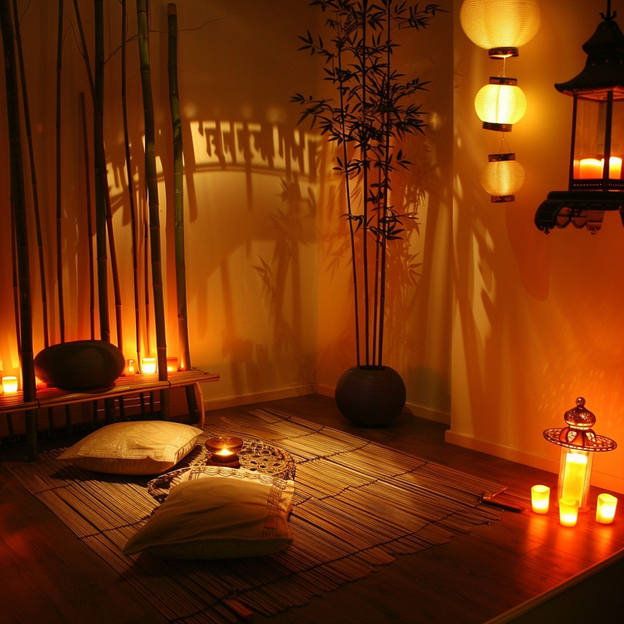 Cozy Asian Style Meditation Spot