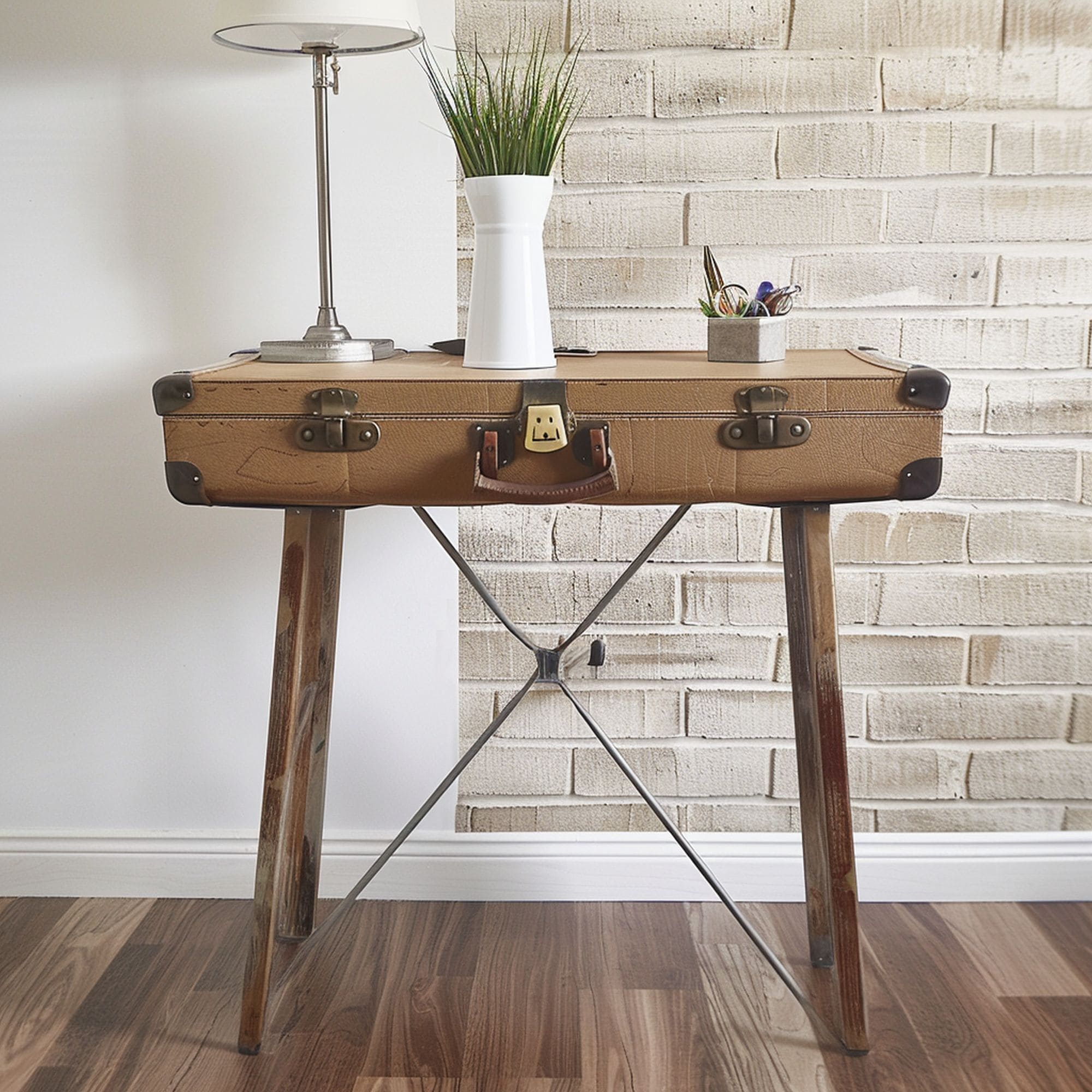 Decorative Suitcase Used as Desk Table