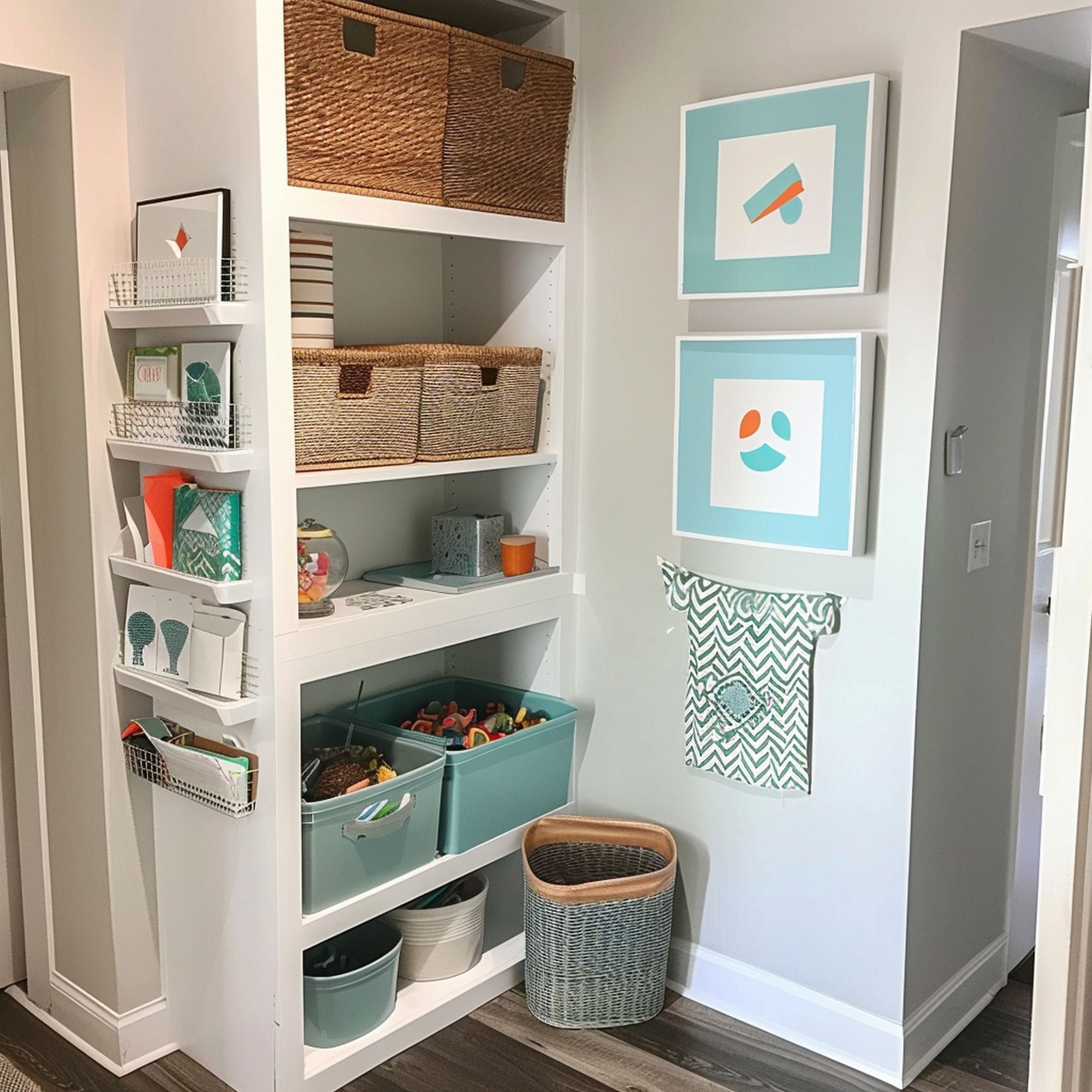 Organizational Center in Hallway Corner