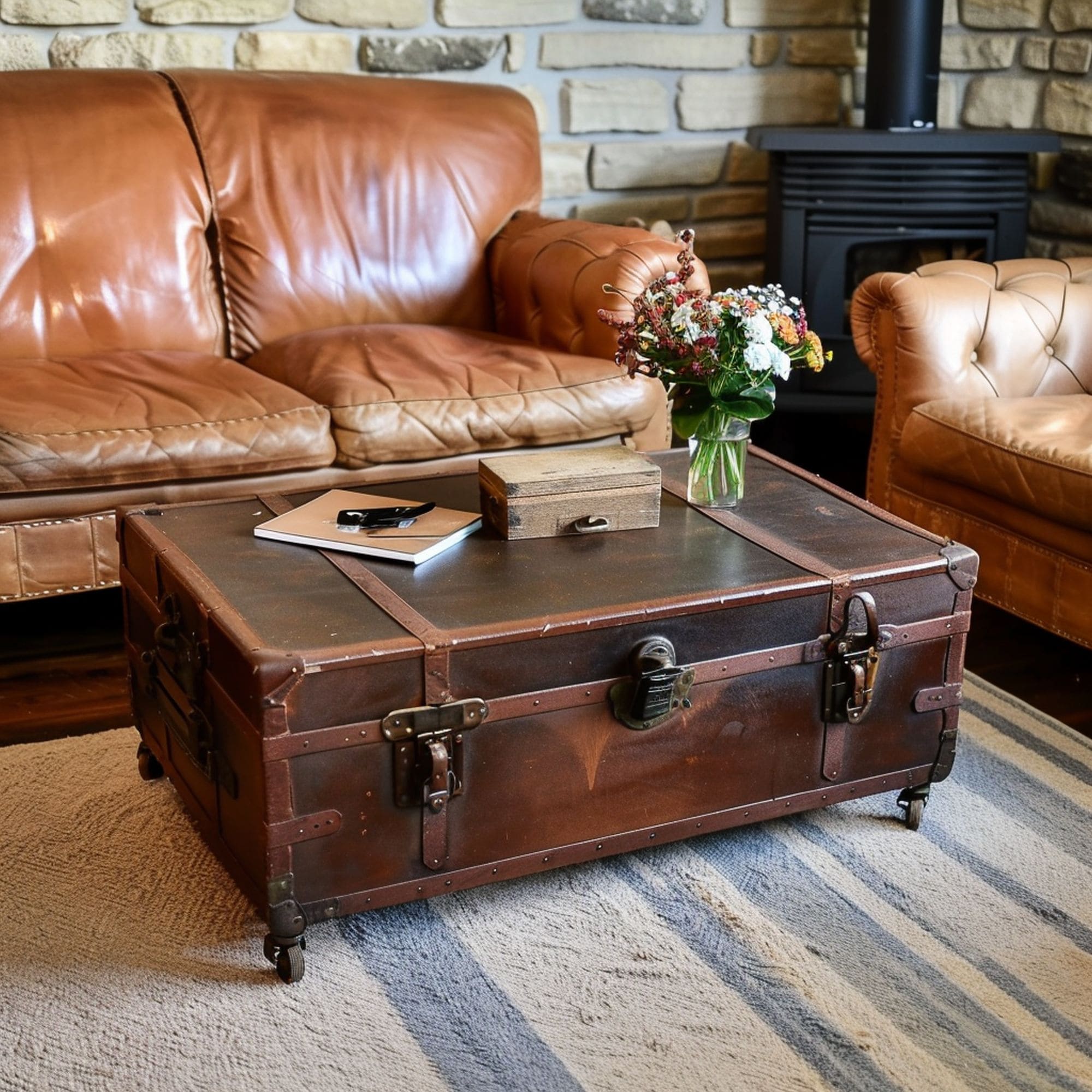 Vintage Decorative Suitcase Coffee Table