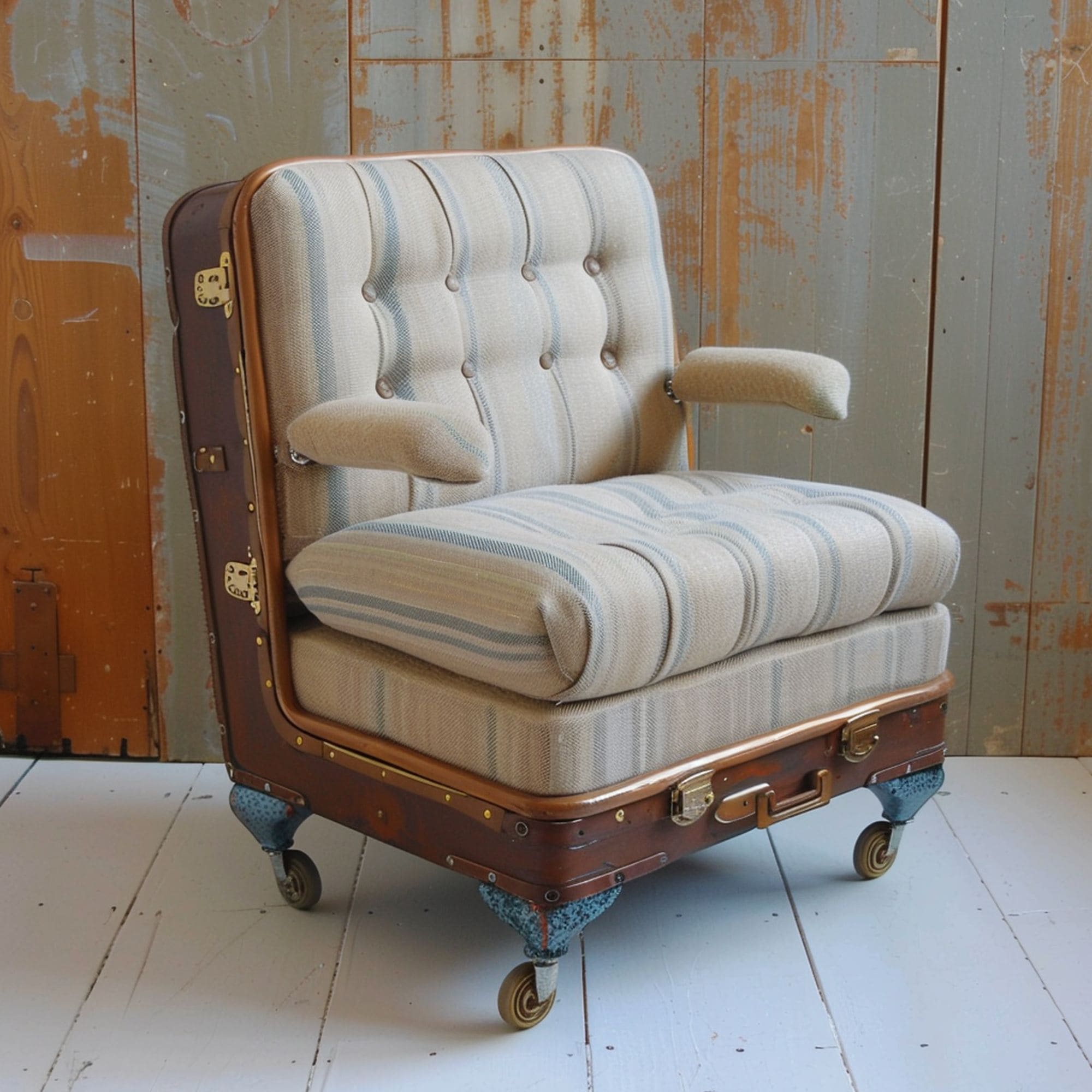 Suitcase Upcycled as Chair