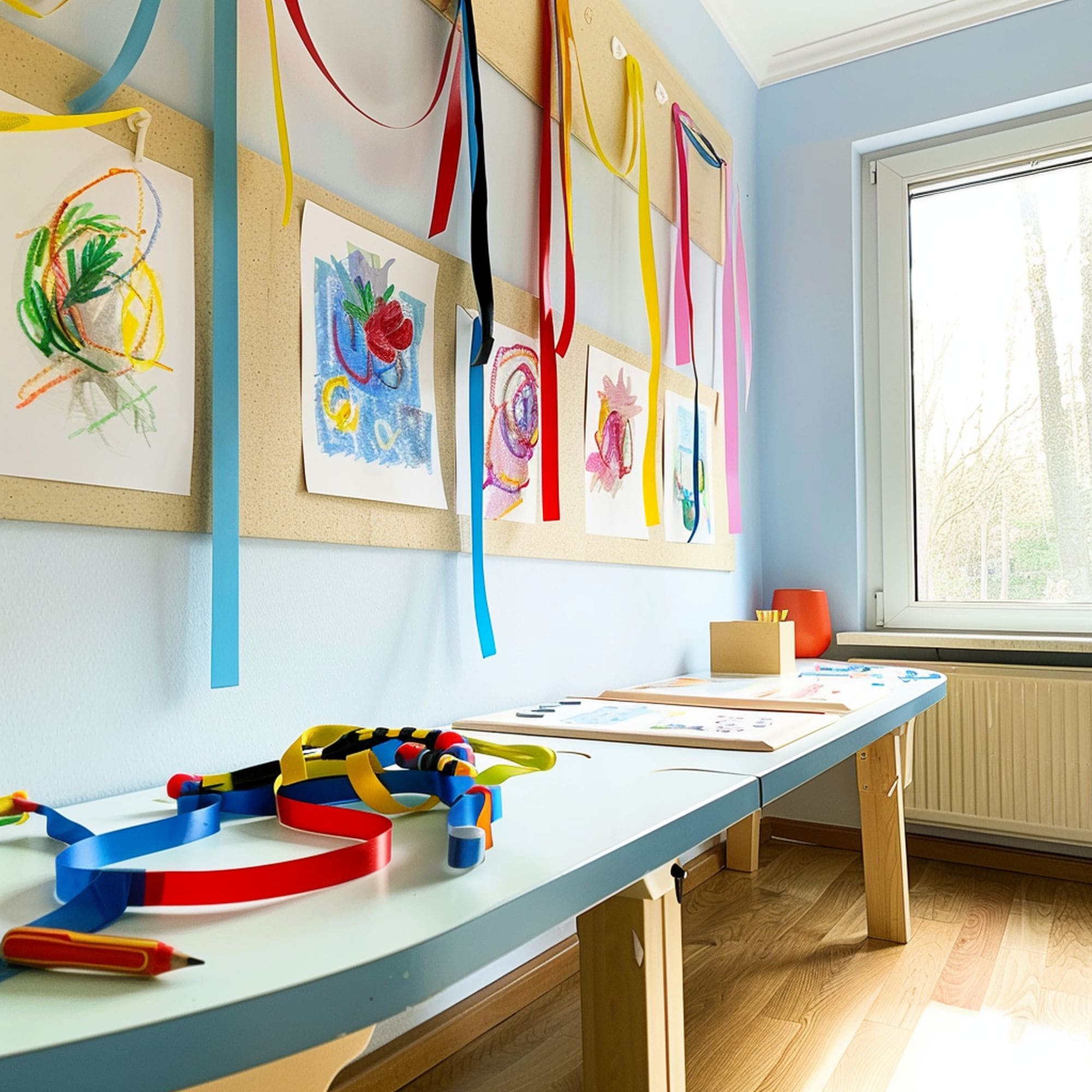 Kids Playroom Artwork Display