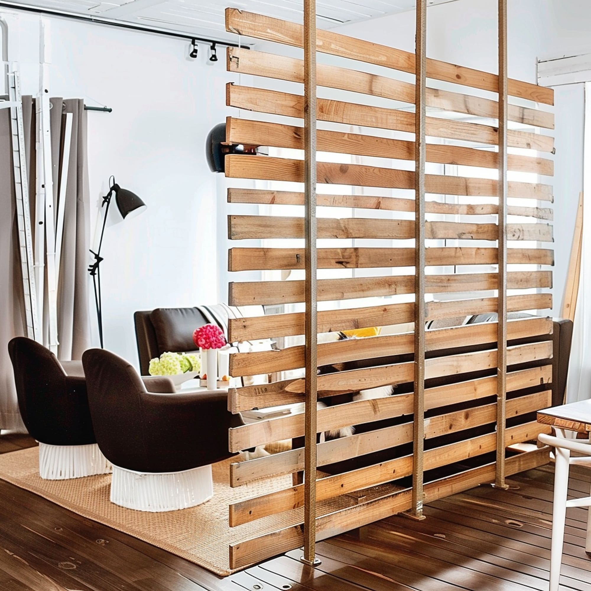 Wood Planks Room Divider