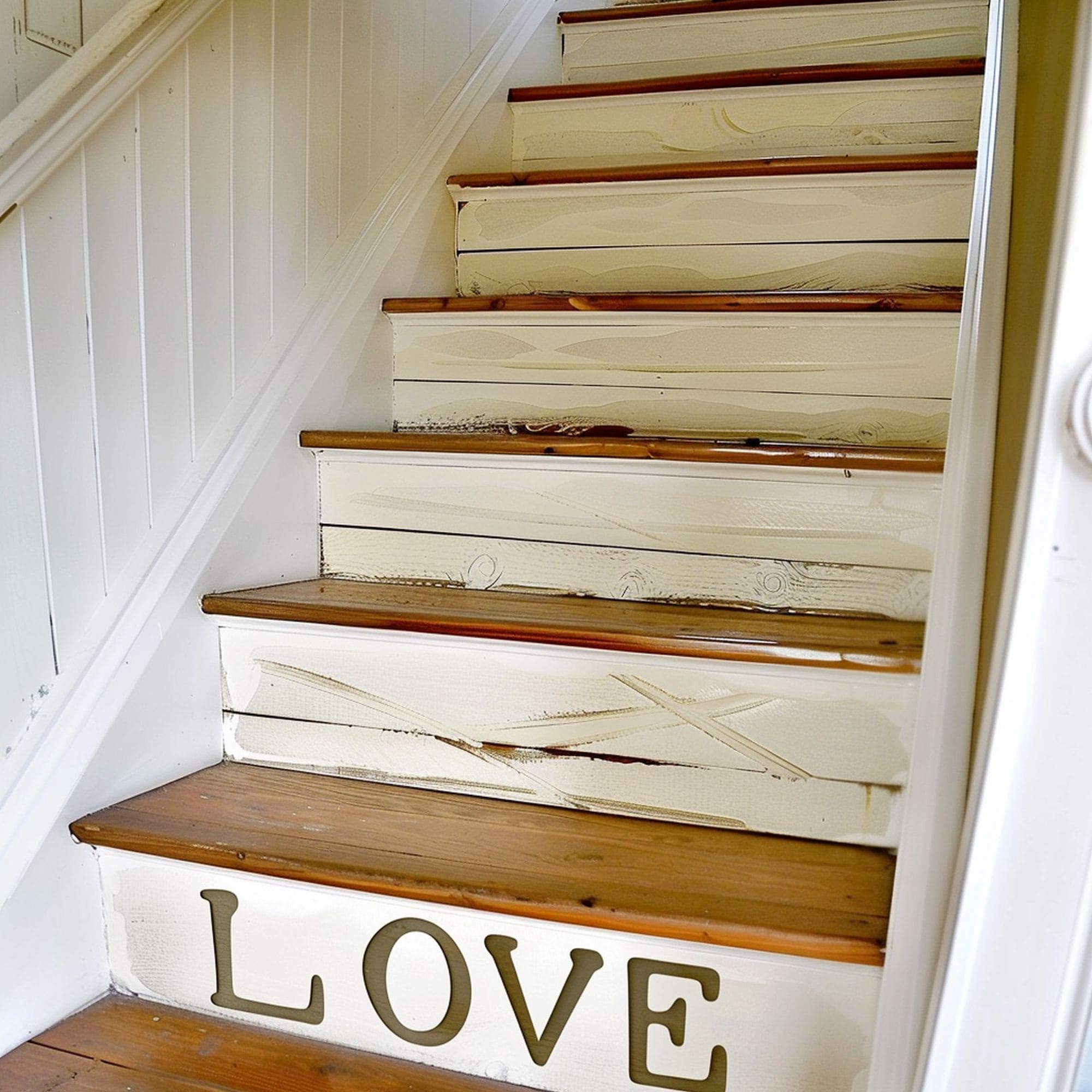 Word Painted Stairs