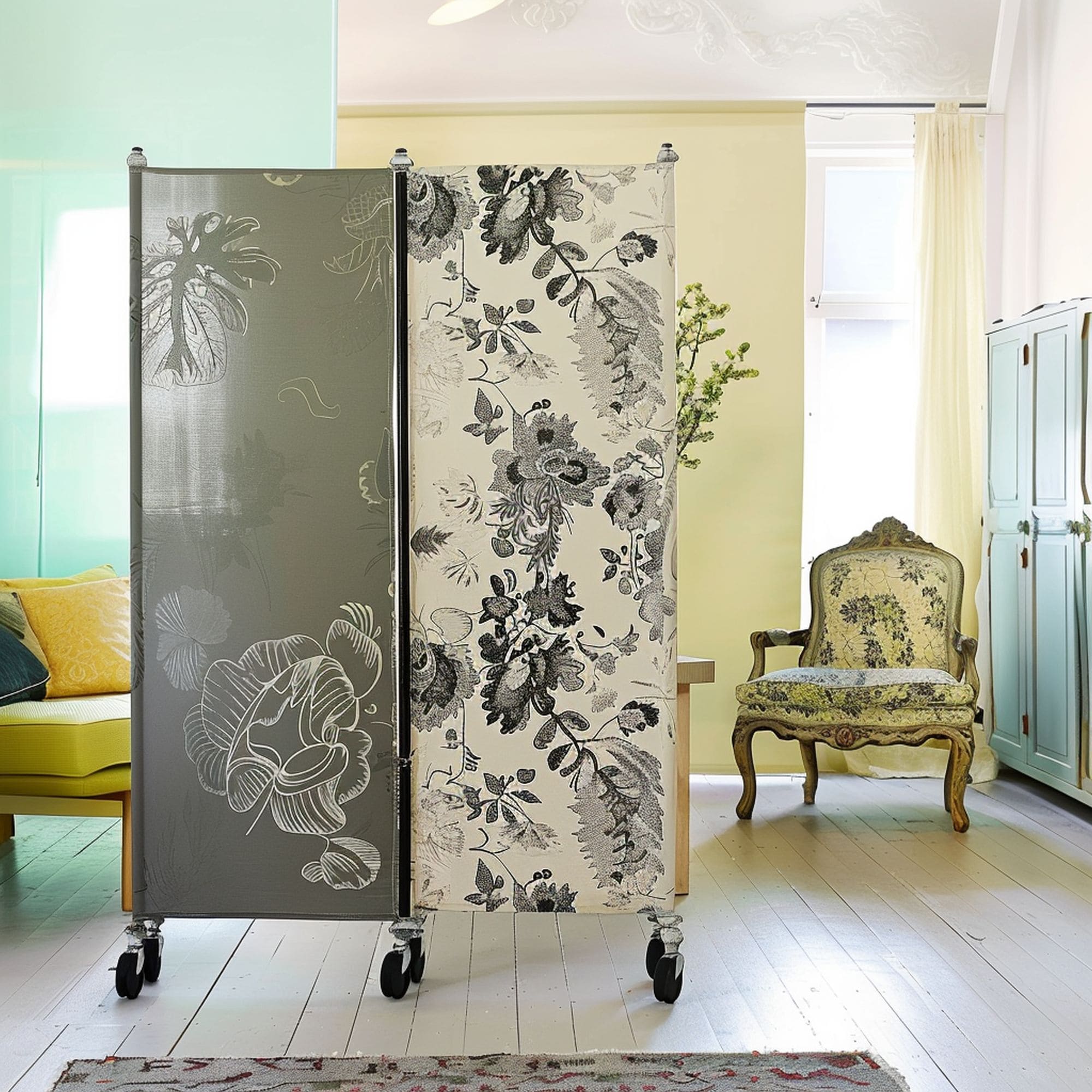 Decorative Fabric Room Divider