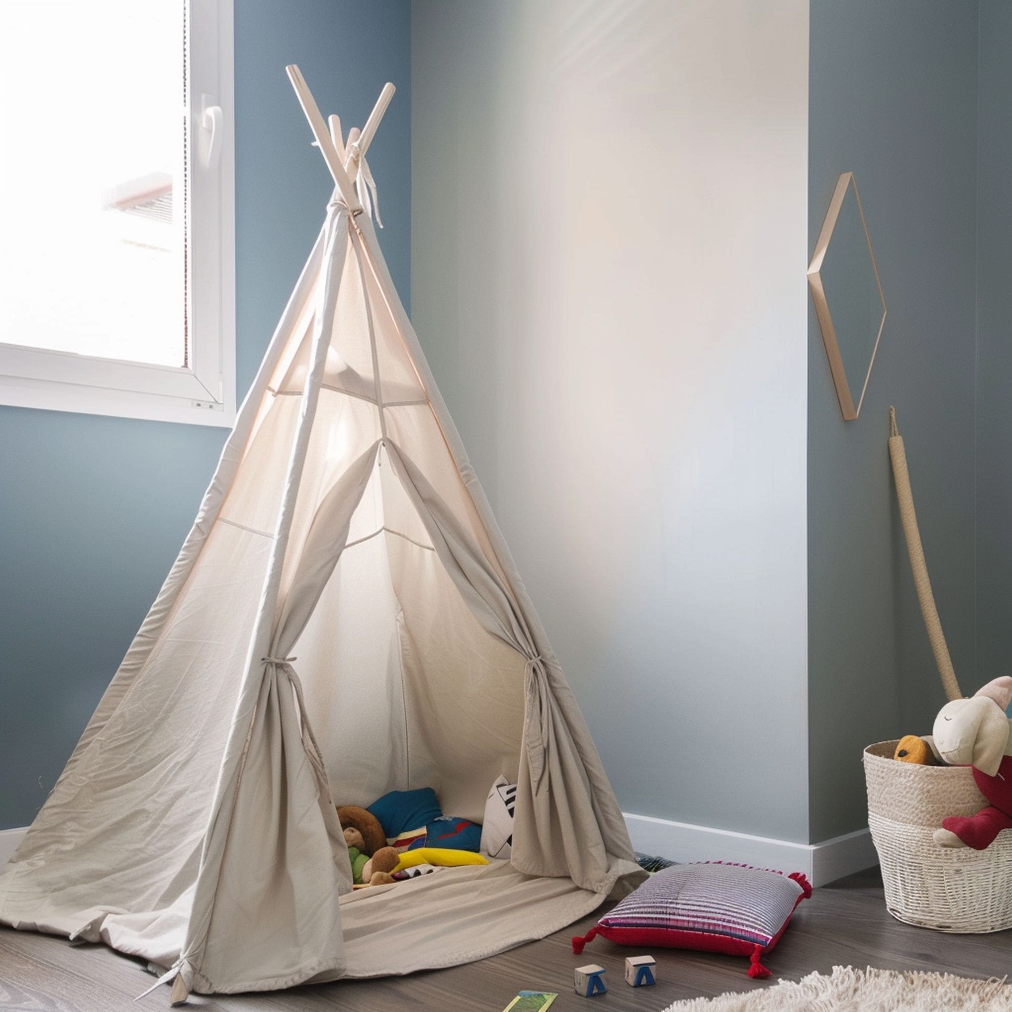 Tent in Kids Room Corner