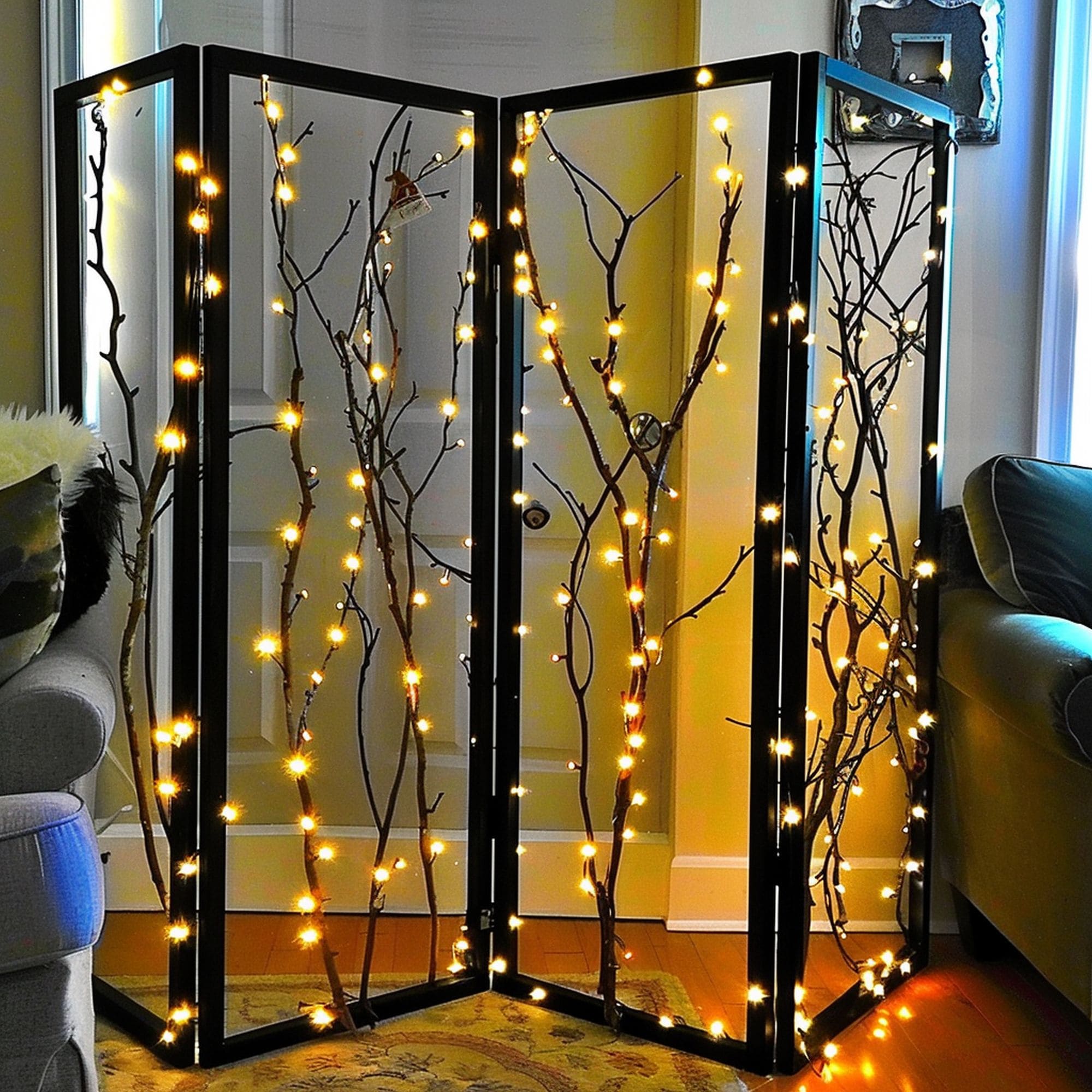 Festive Illuminated Room Divider