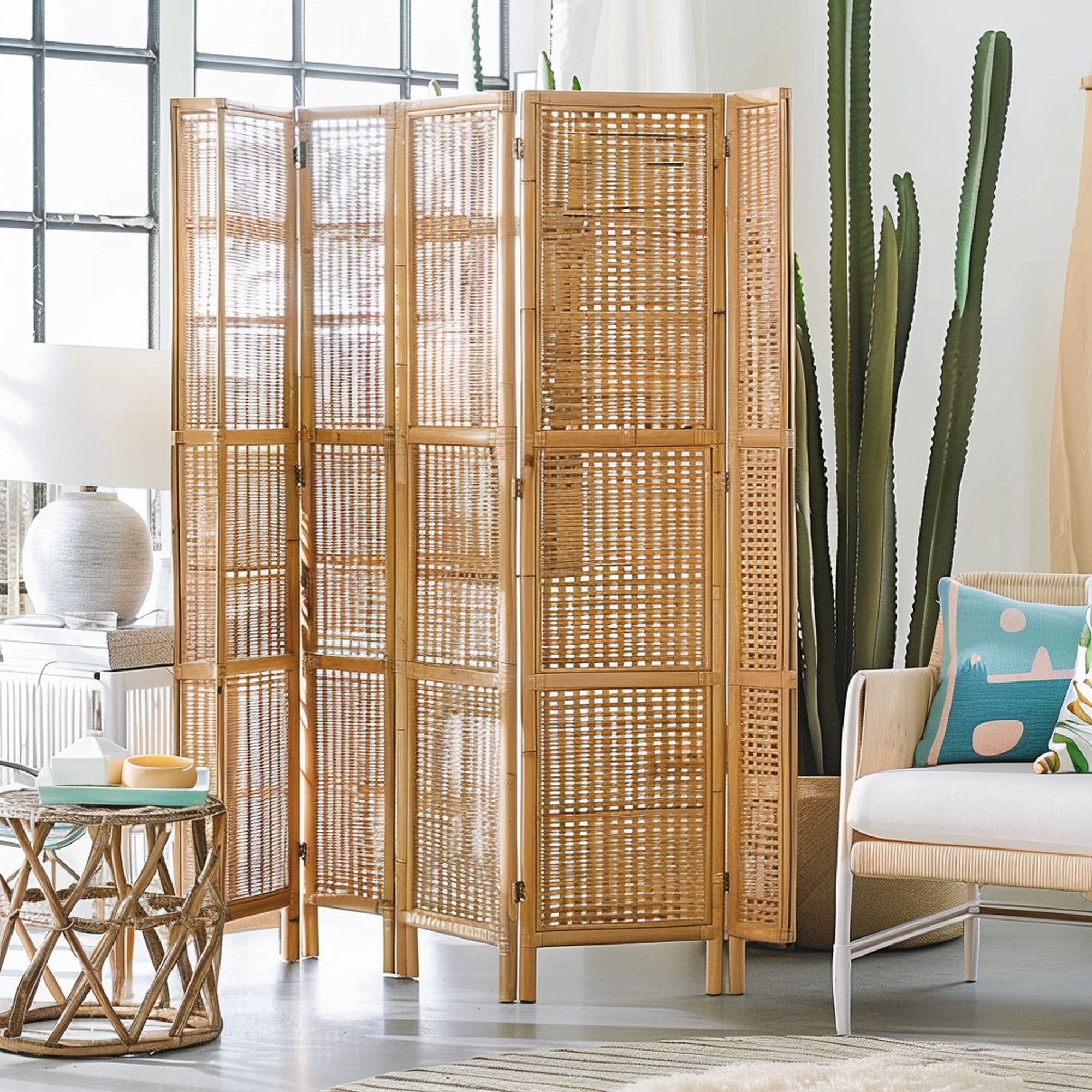 Rattan Room Divider
