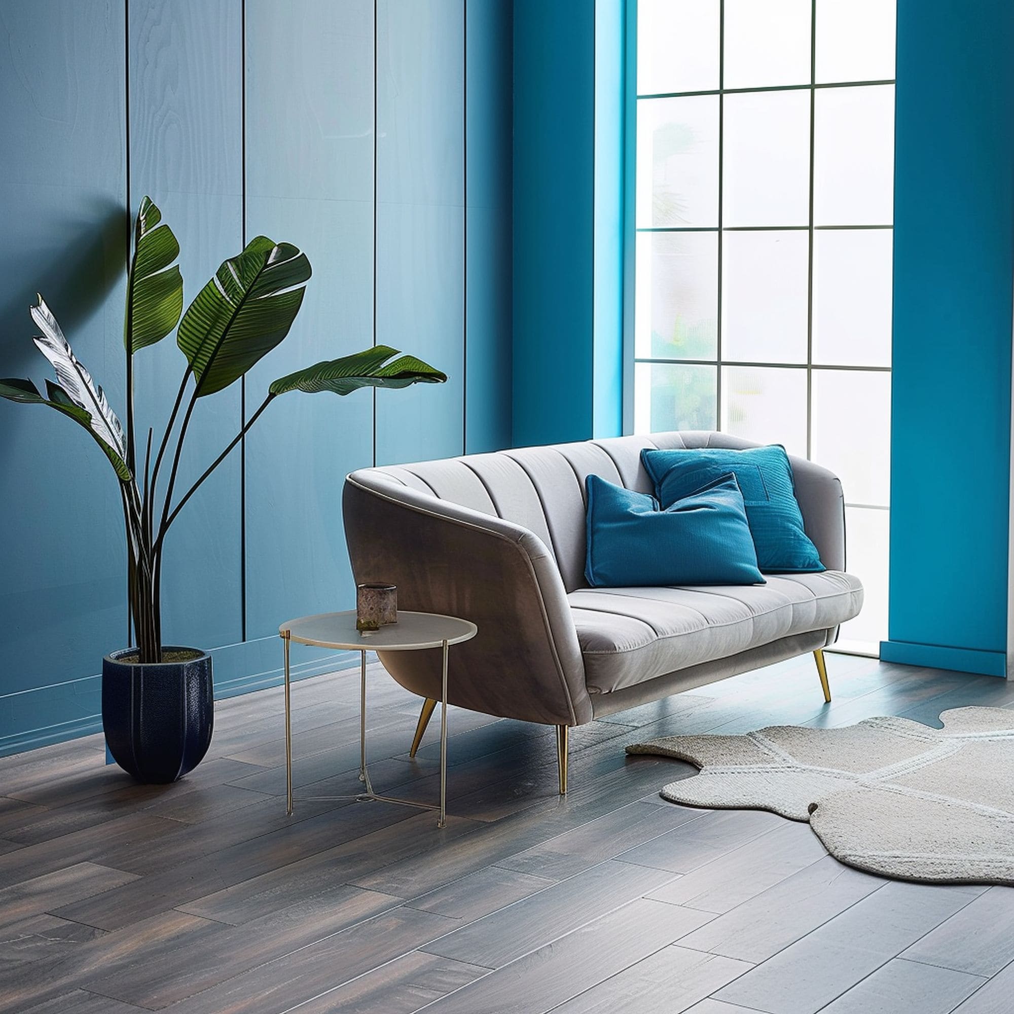 Loveseat in Living Room Corner