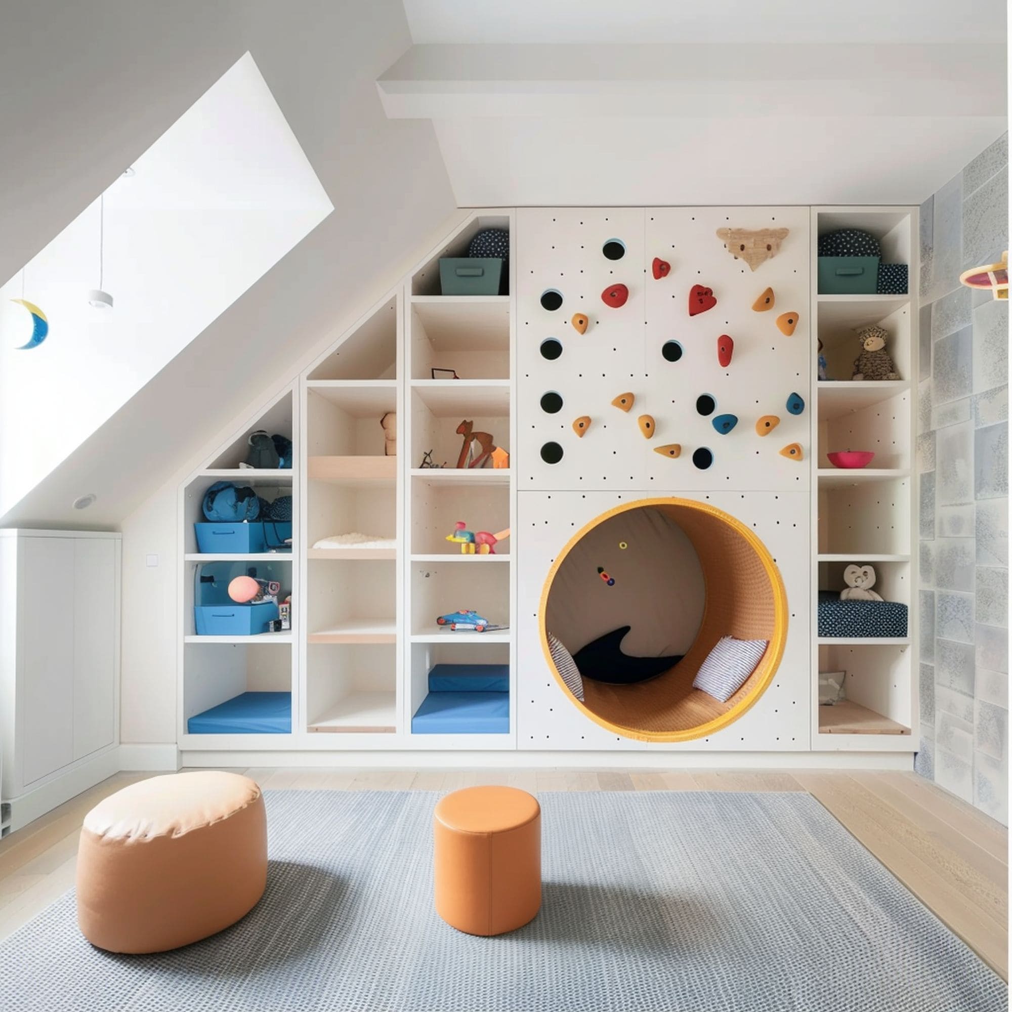 Kids Playroom With Climbing Wall