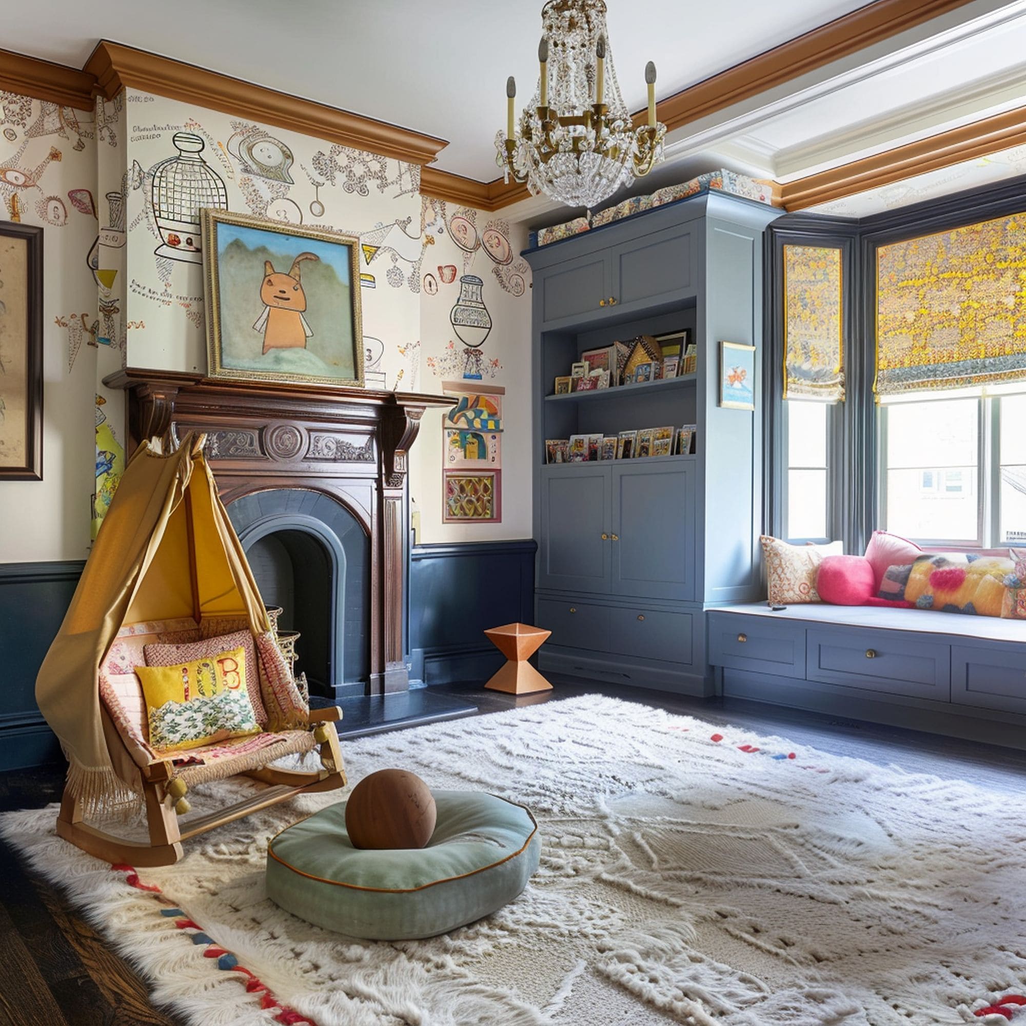 Vintage Style Kids Playroom