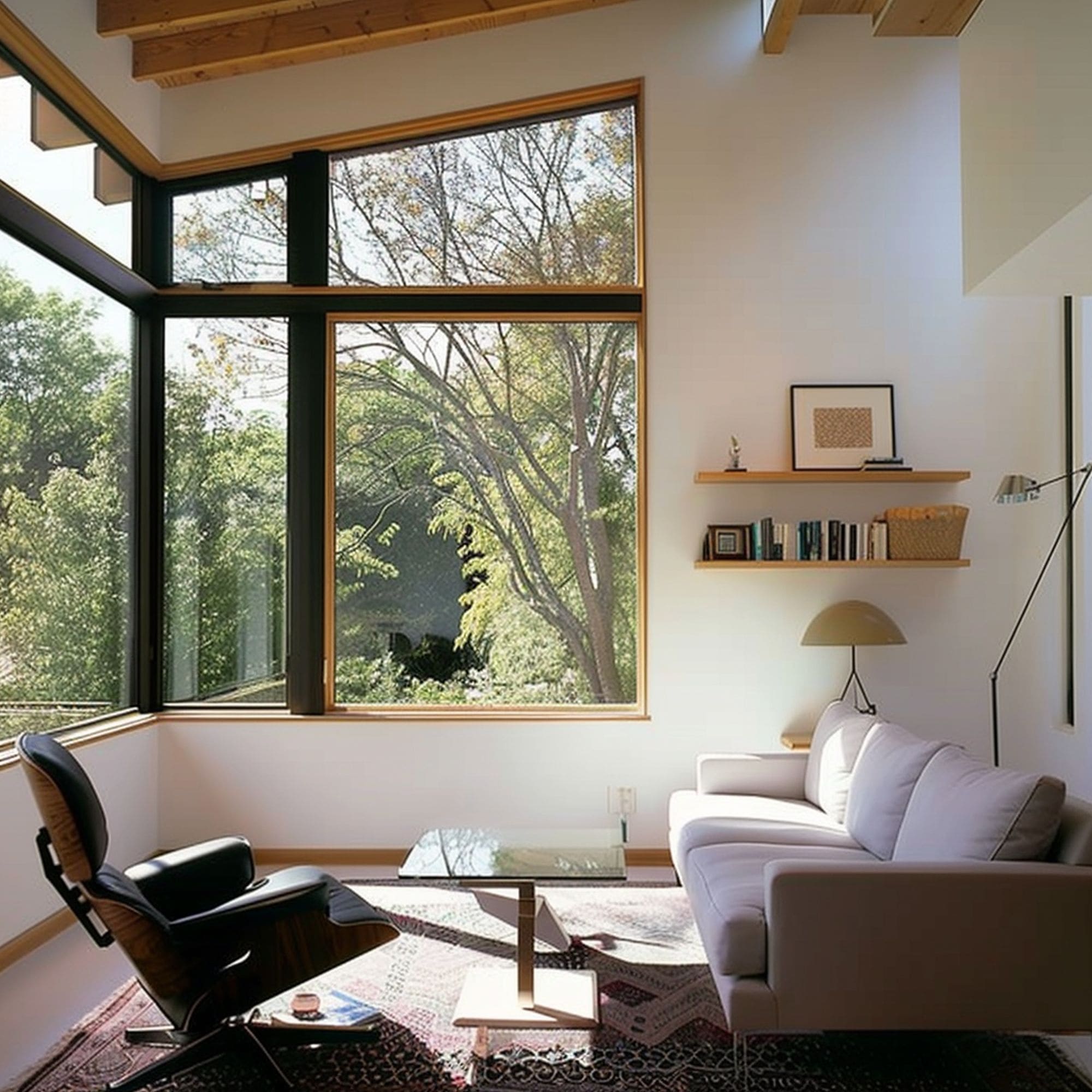 Window Installed in Living Room Corner