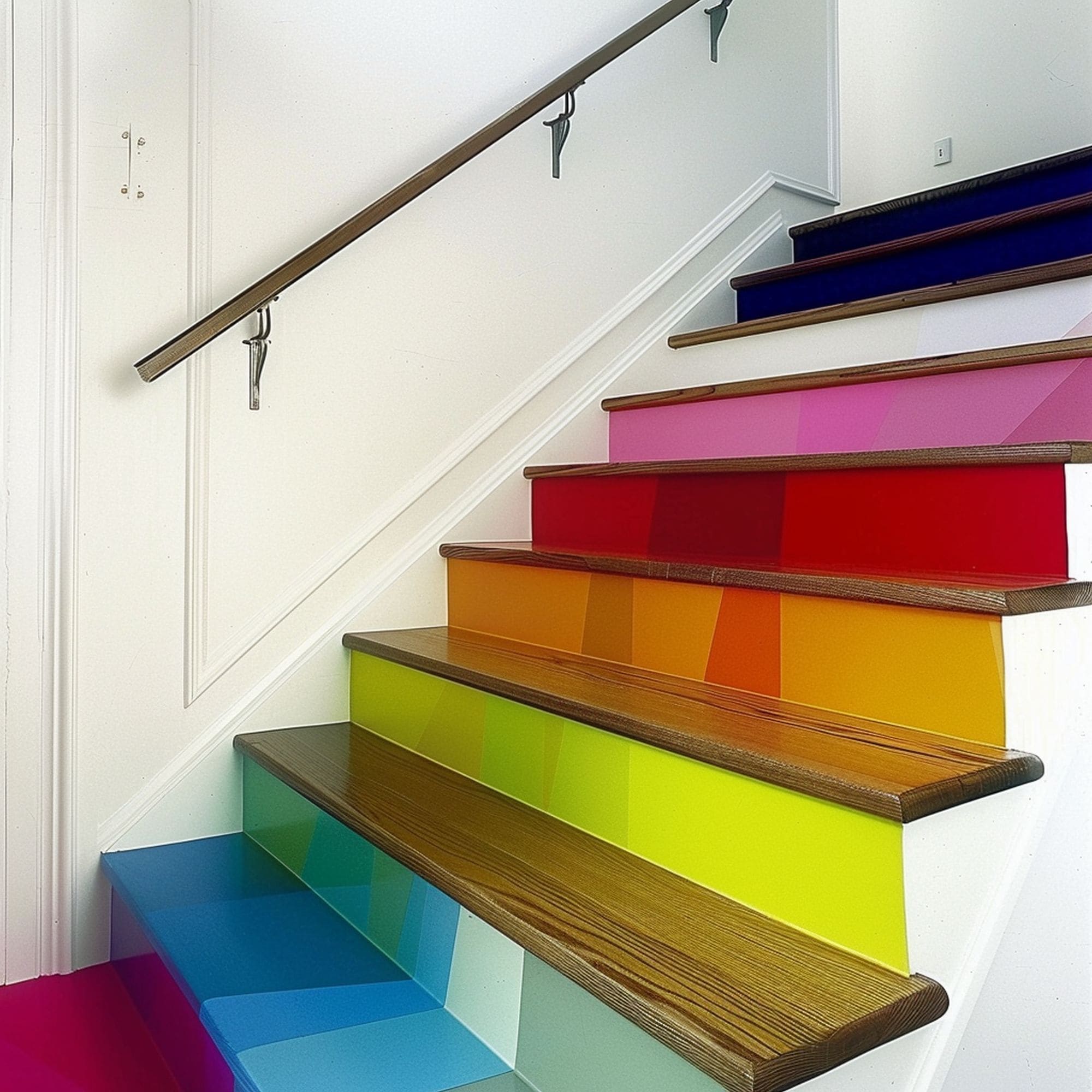 Multicolored Painted Stairs