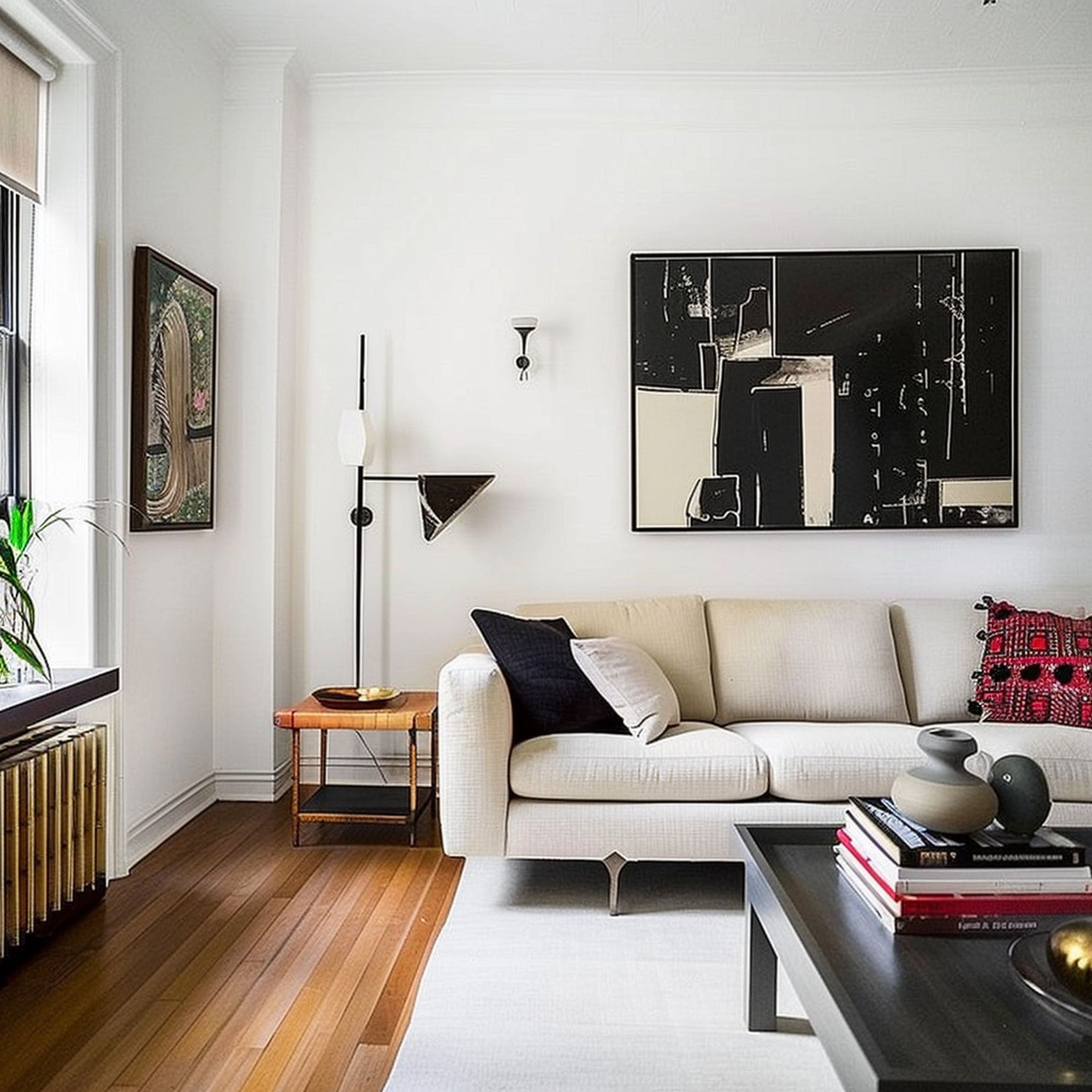 Wall Art in Living Room Corner