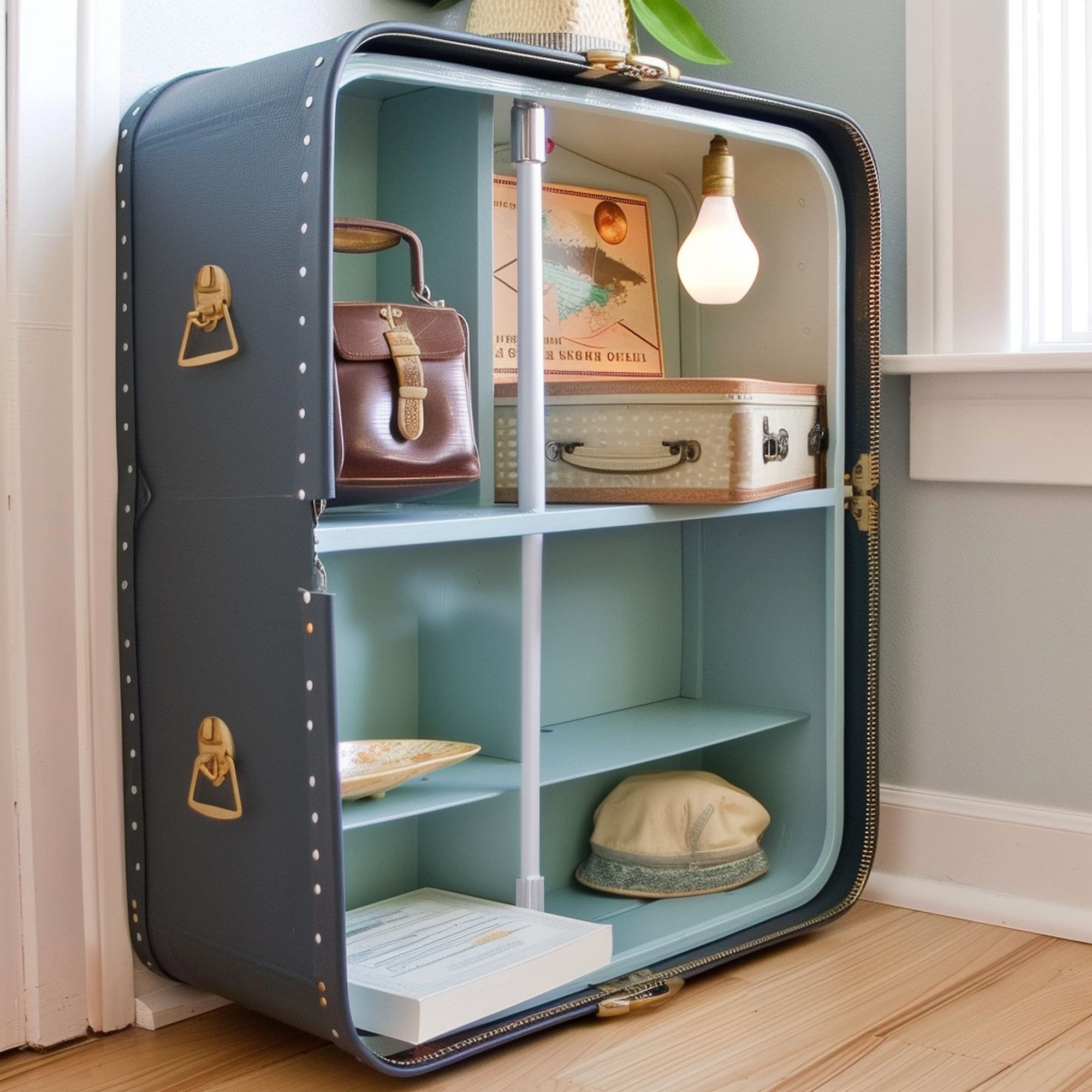 Decorative Suitcase Cabinet